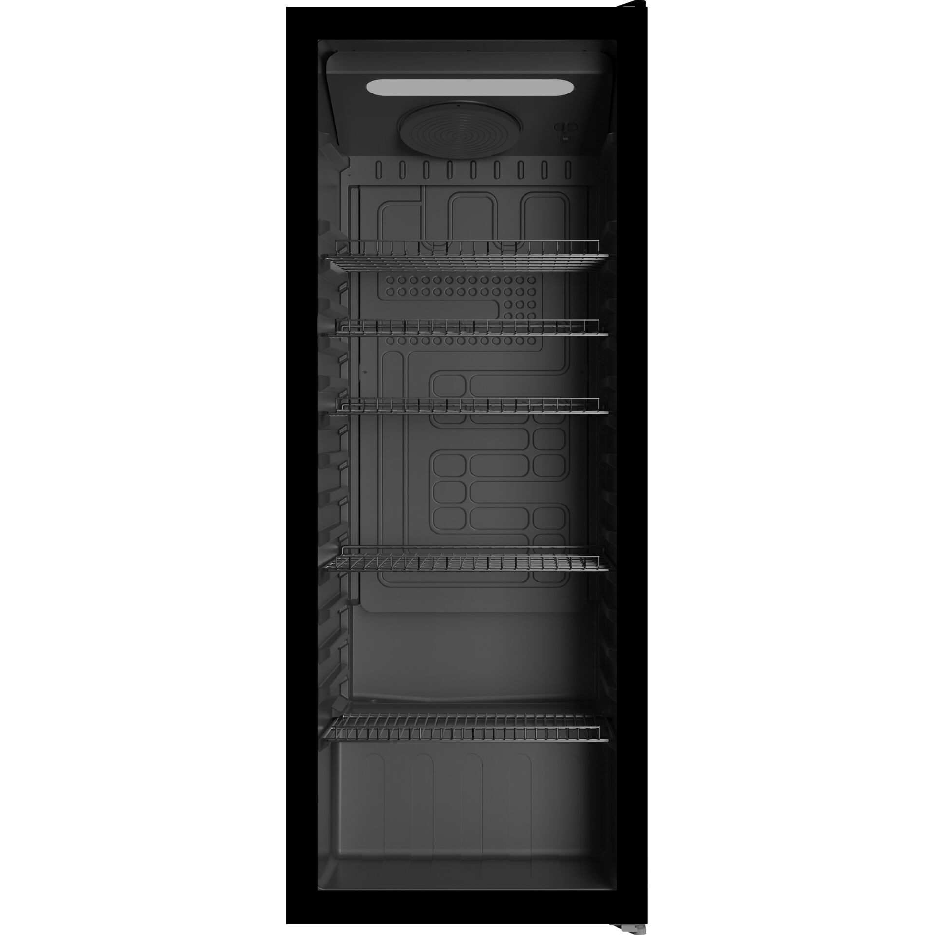 Bomann KSG 7292    schwarz  Glastürkühlschrank 143cm