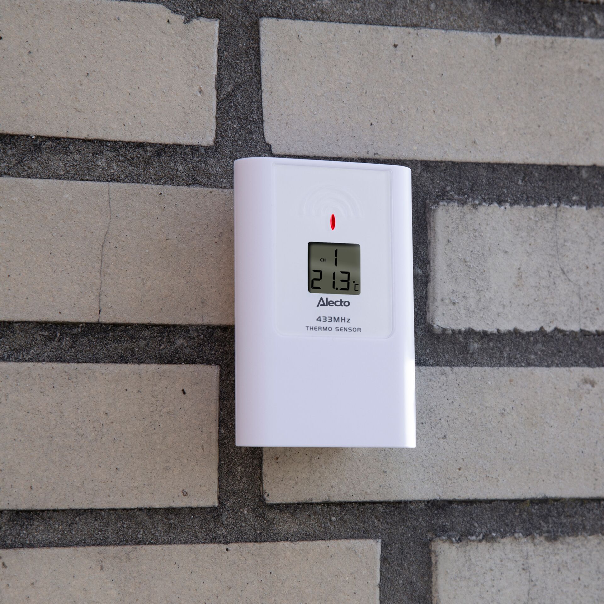 Thermo-Sensor, Temperaturmessgerät, Thermometer, Drahtloser Sensor, Weißes Gerät