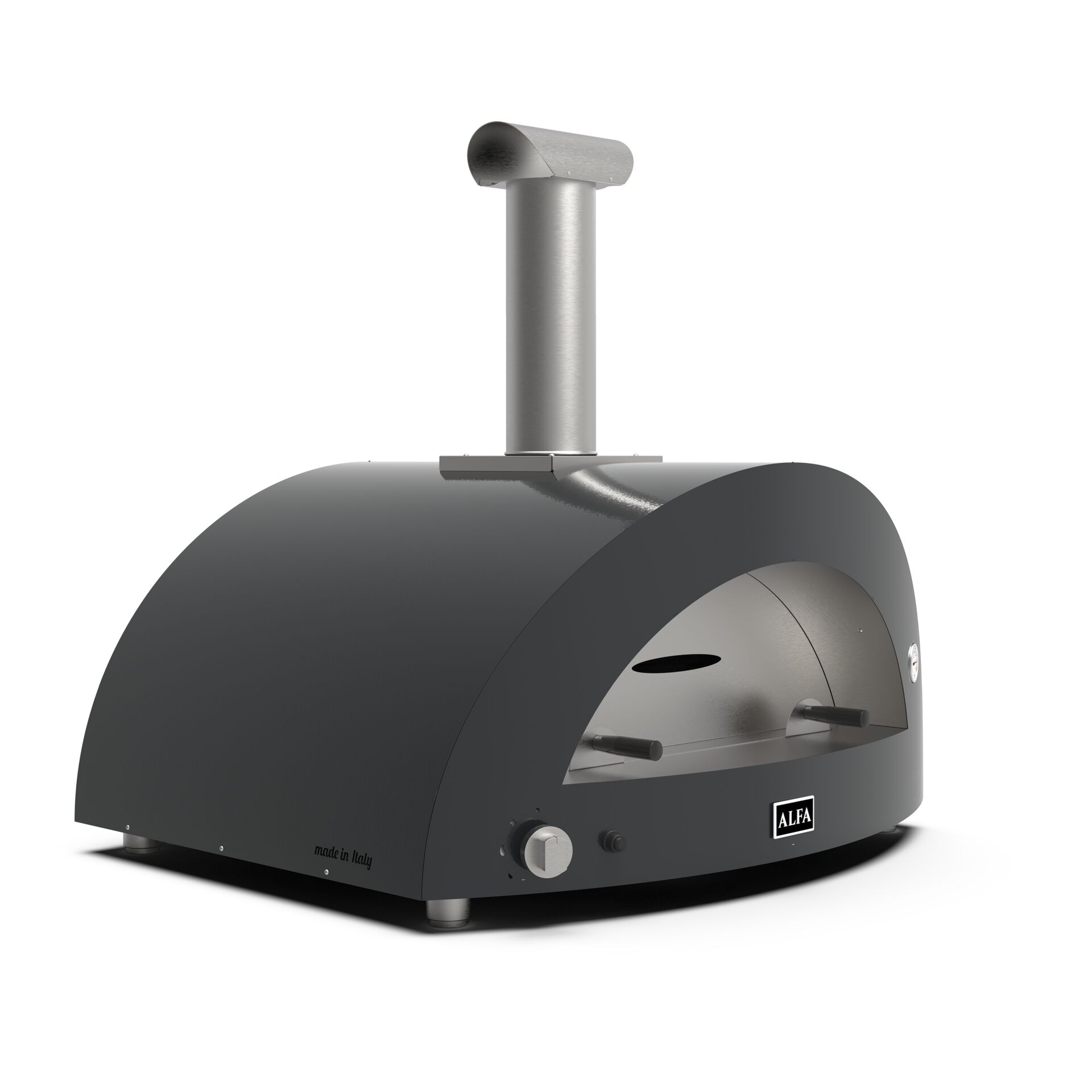 Alfa Forni Moderno 5 Pizze  Hybrid Schiefer Grau