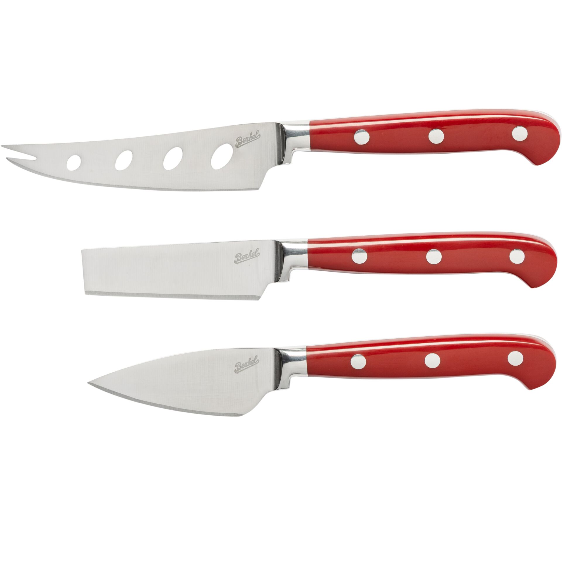 Käsewerkzeug, Käsemesser-Set, Käseschneider, Rot Griff, Schneideteile