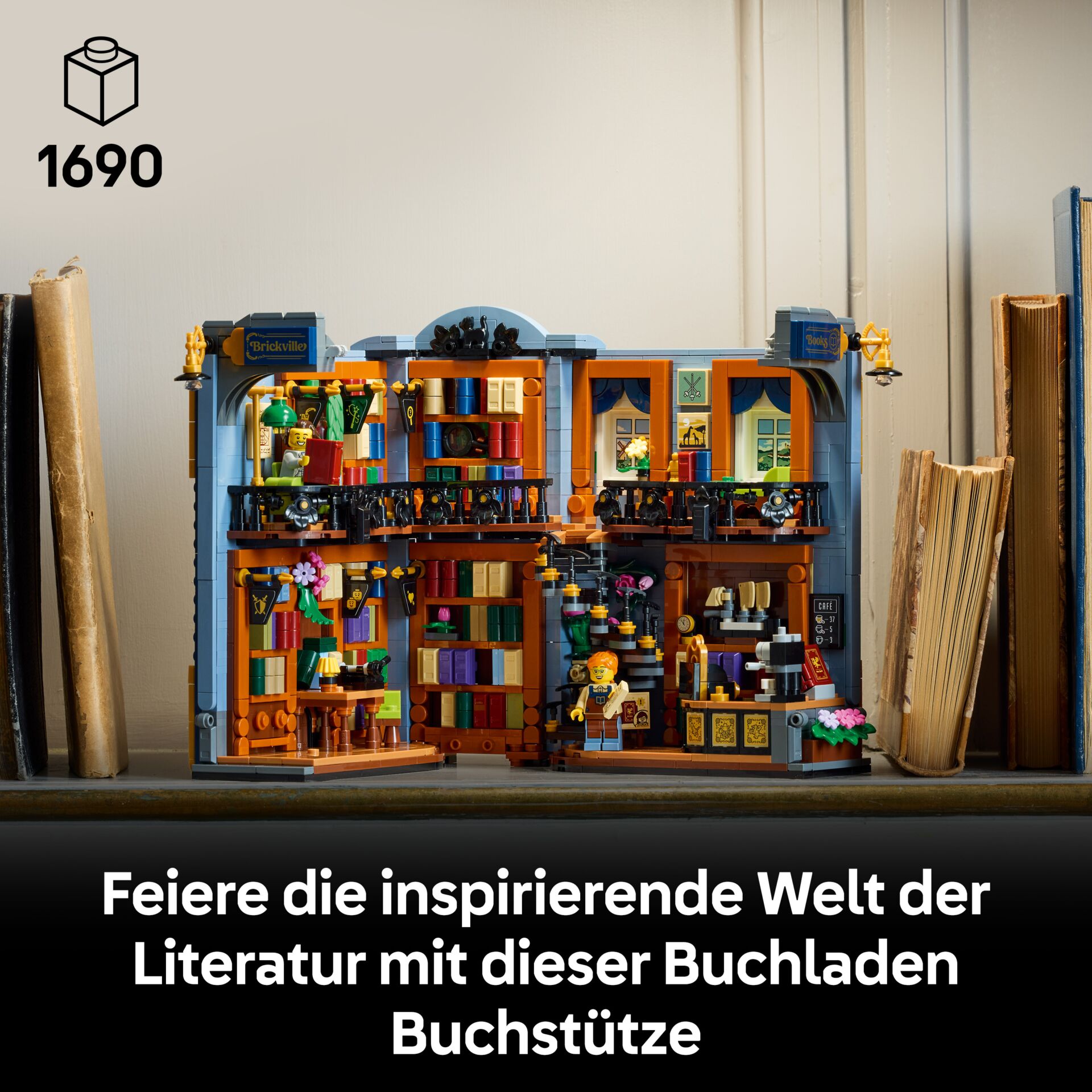 Lego, Buchladen, Bücherregal, Miniatur, Staton