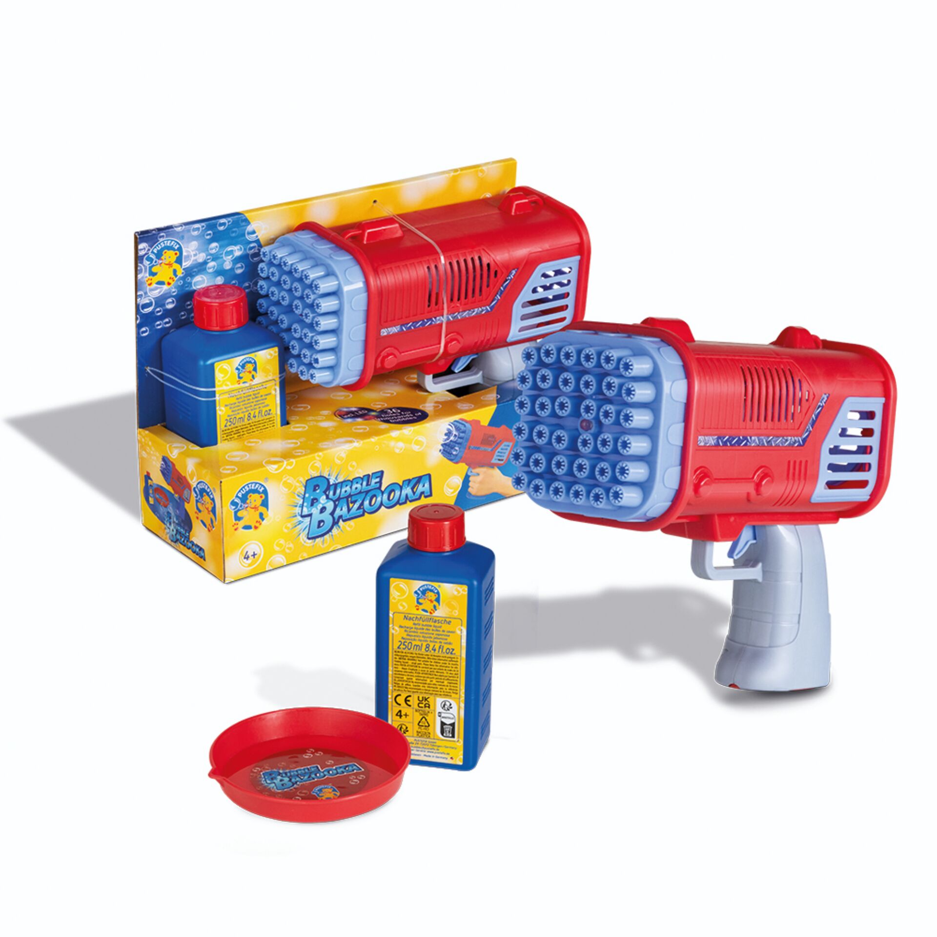 Blasenpistole, Blasenwerfer, Wasserblaster, Kinderspielzeug, Blaslösung