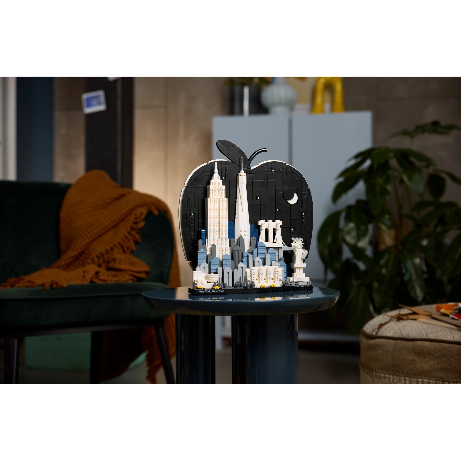  Lego, Stadtansicht, New York, Wohnaccessoire, 3D-Puzzle-Herz