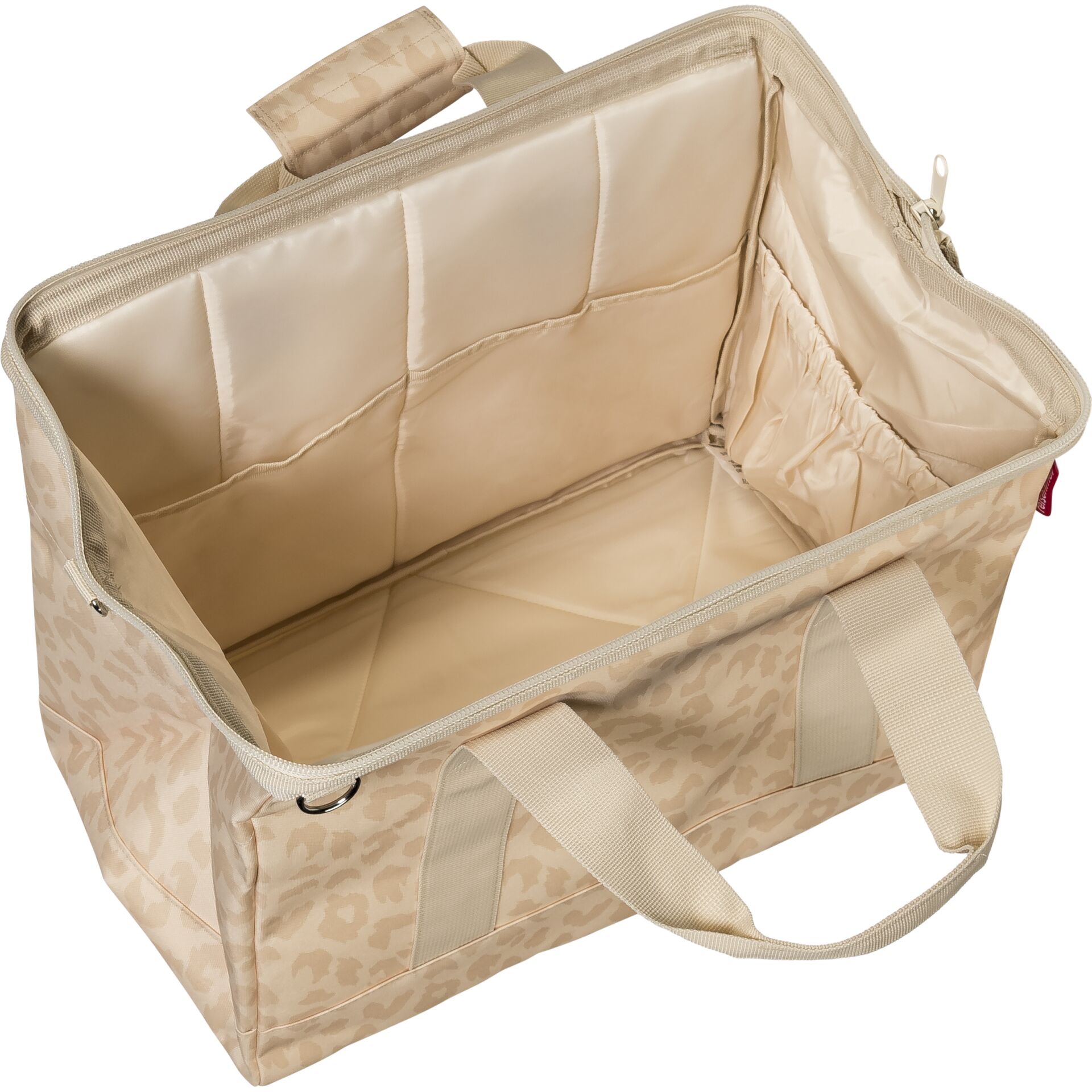 Tasche, Handtasche, Beutel, Leopardenmuster, Leinenoptik