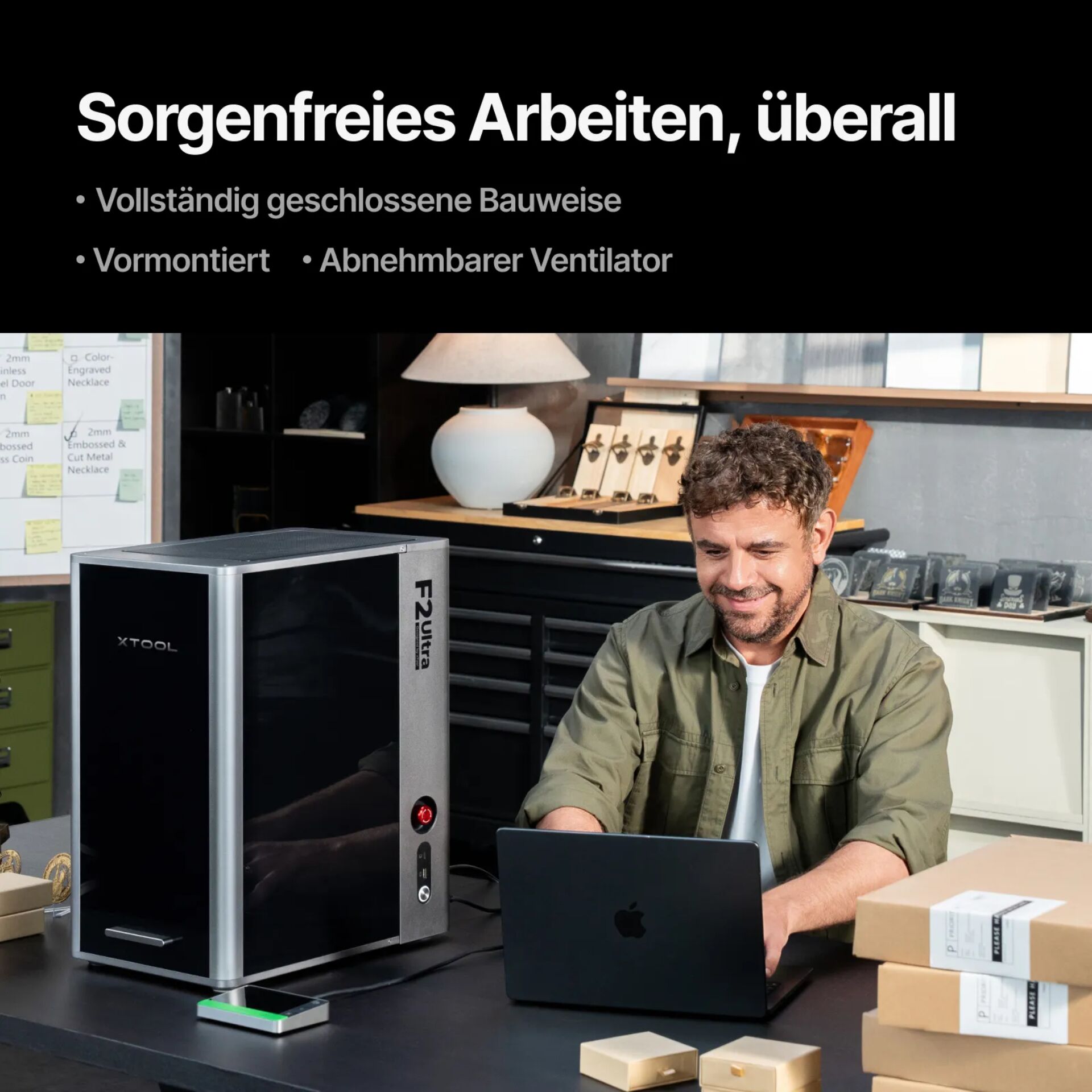 Desktop-PC, Workstation, Metallgehäuse, schwarze Gehäusefront, USB-C