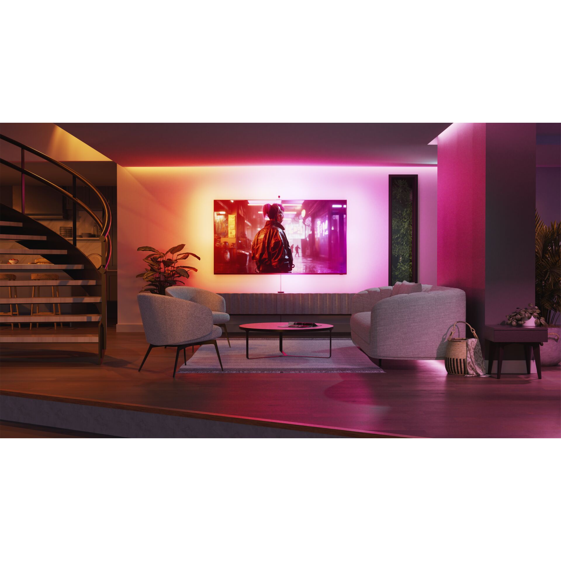 Innenarchitektur, Wohnzimmer, Tabelle, Treppe, Kaffeetisch