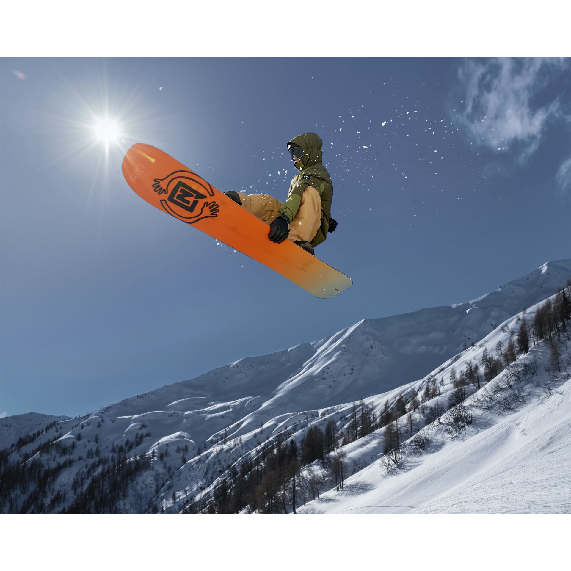 Natur, Draußen, Schnee, Snowboarden, Handschuh