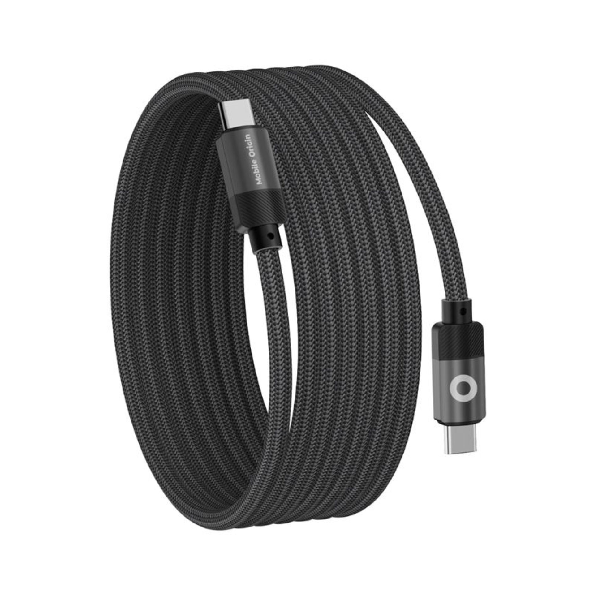 Ladekabel, USB-C, Geflecht, Thunderbolt, Schwarz