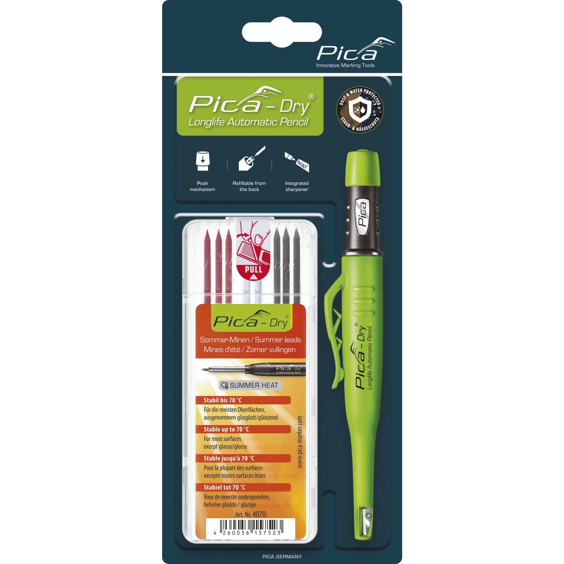 Pica DRY Bundle mit 1x Marker +  1x Minen-Set Nr. 4070