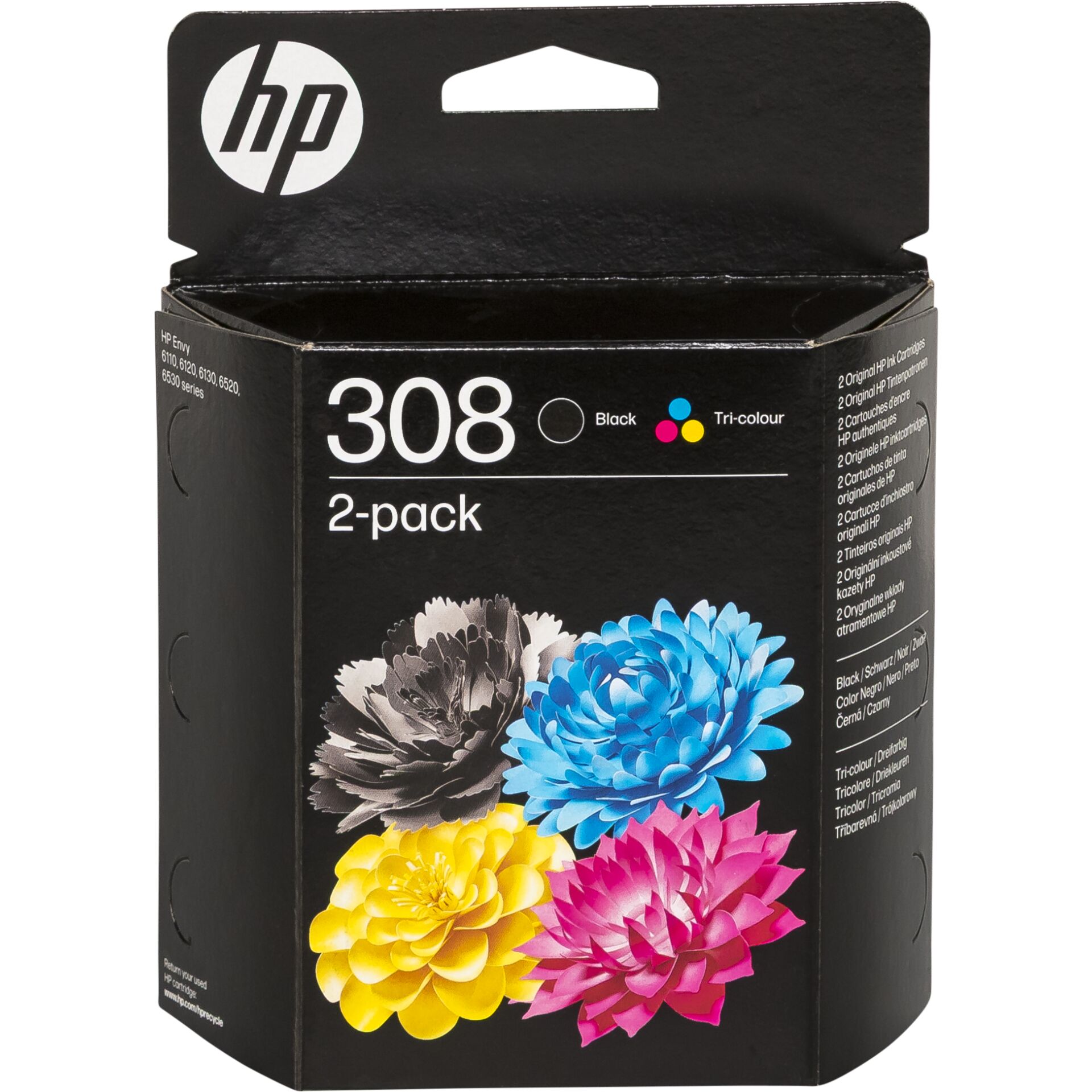 2-pack, HP, Cartridges, Farbige-Druckerpatronen, Tri-Farben