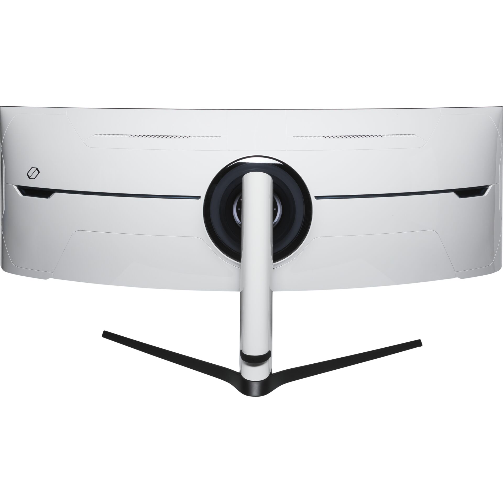 monitor, curved, white, stand, base