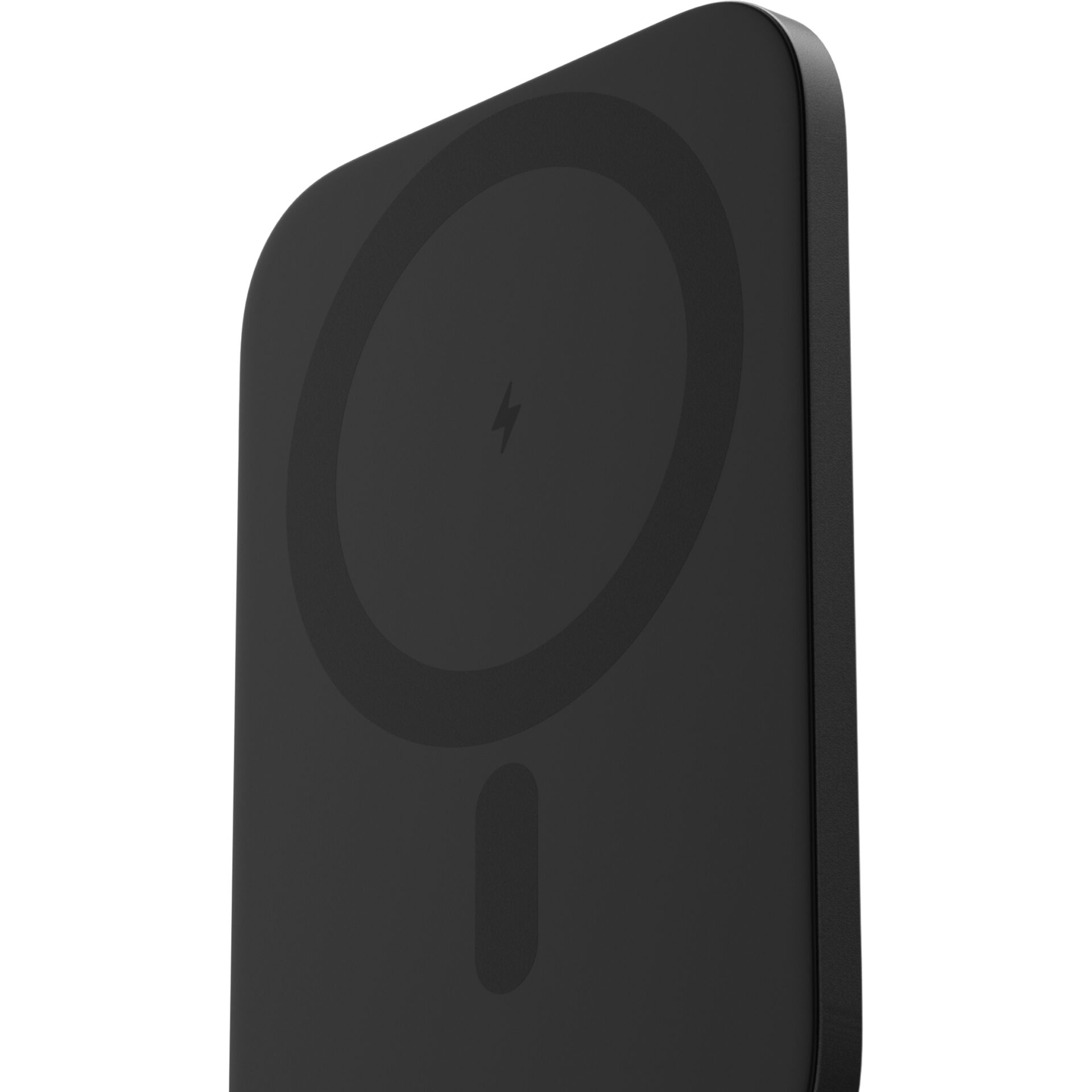 drahtloses ladegerät, magnetischer ring, schwarz, runder pad, Qi-kompatibel