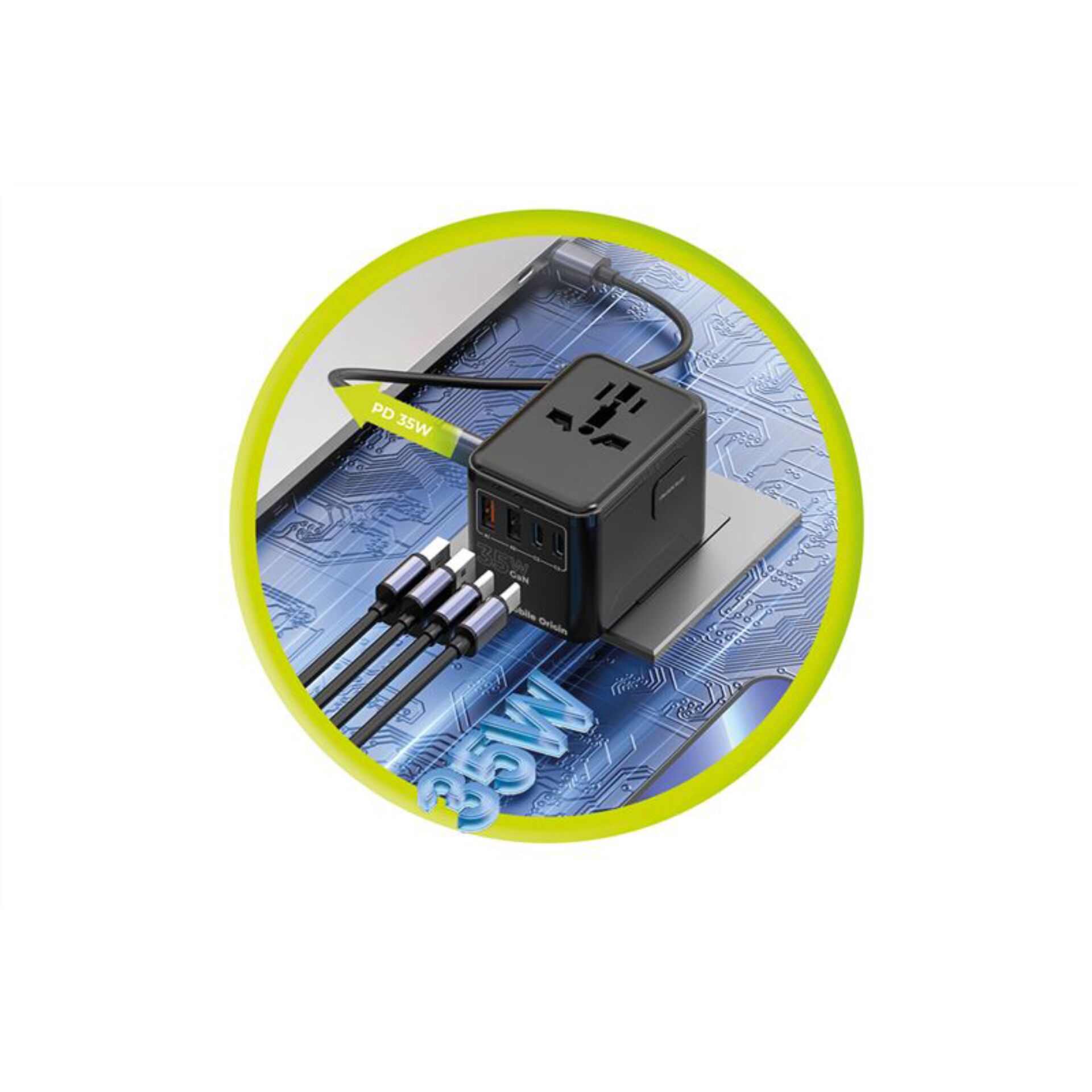 Ladeadapter, USB-C, Qi-ladestation, Netzteil, PD 35W