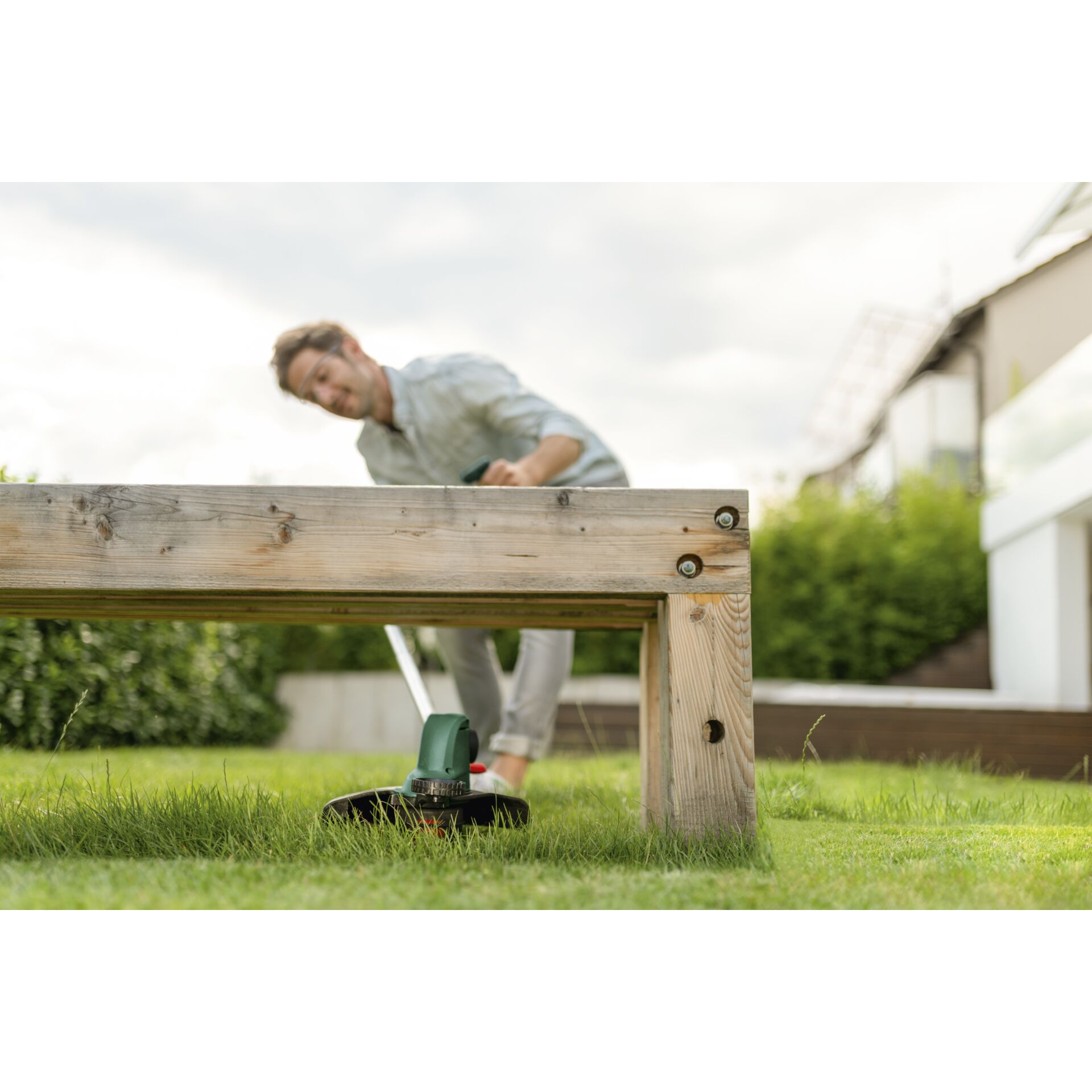 Gras, Rasen, Person, Hinterhof, Draußen