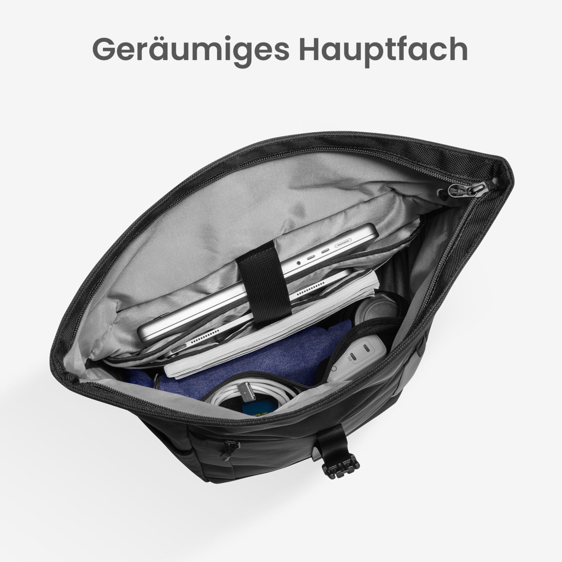 Hauptfach, Rucksack, Laptopfach, Organisation, Kabel