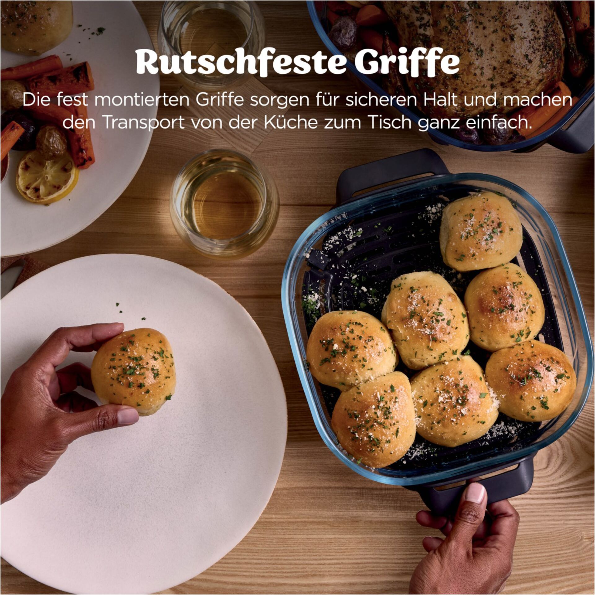 Brötchen, Kartoffelbrötchen, Knoblauchbutter, Backofenfrisch, Küchenutensil