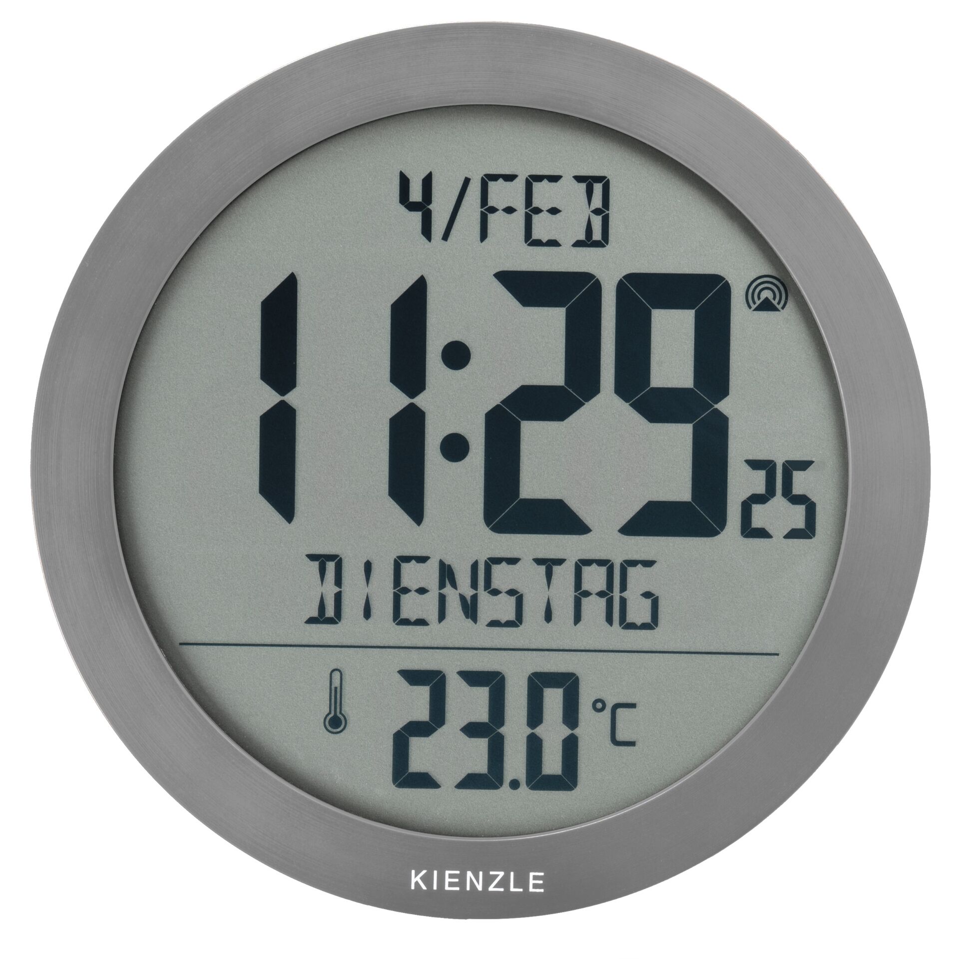 KIENZLE Funkuhr mit Innentem-  peratur, anthrazit
