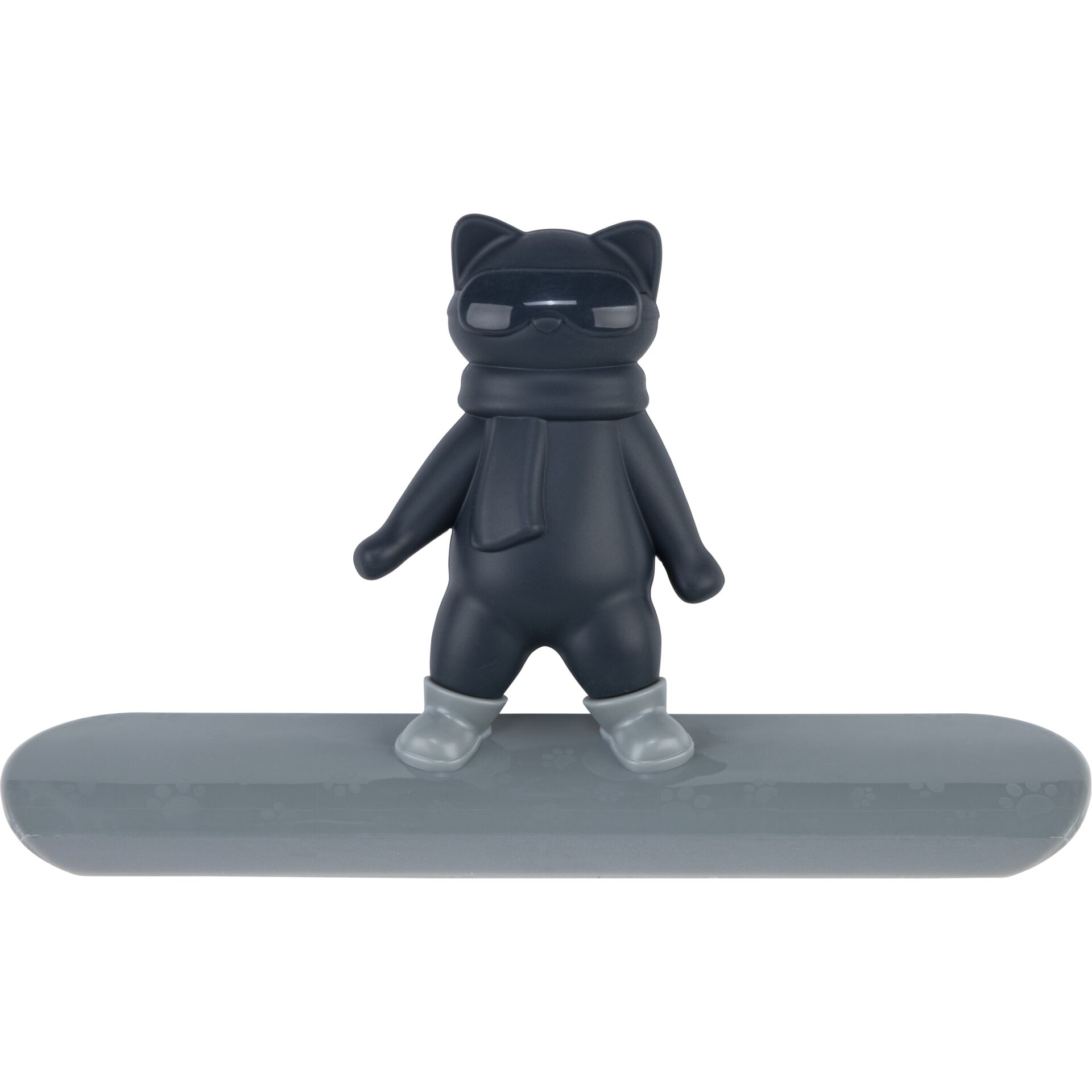 Figur, Katze Figur, dunkelblau, Skifigur/Schneefigur, Brillengläser