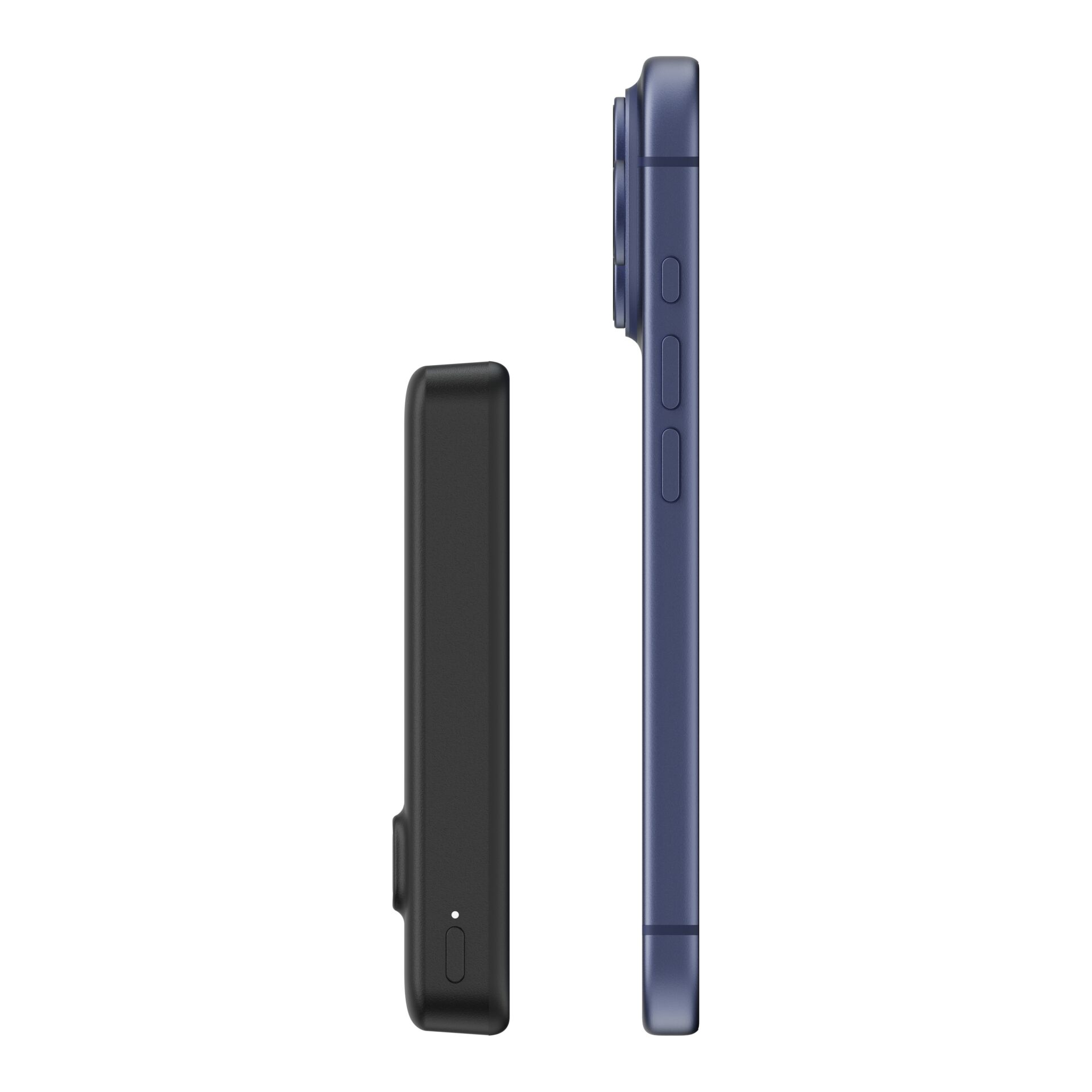 Kleines Smartphone-Set, Hülle, Schwarz, Blau, Knopf-Button