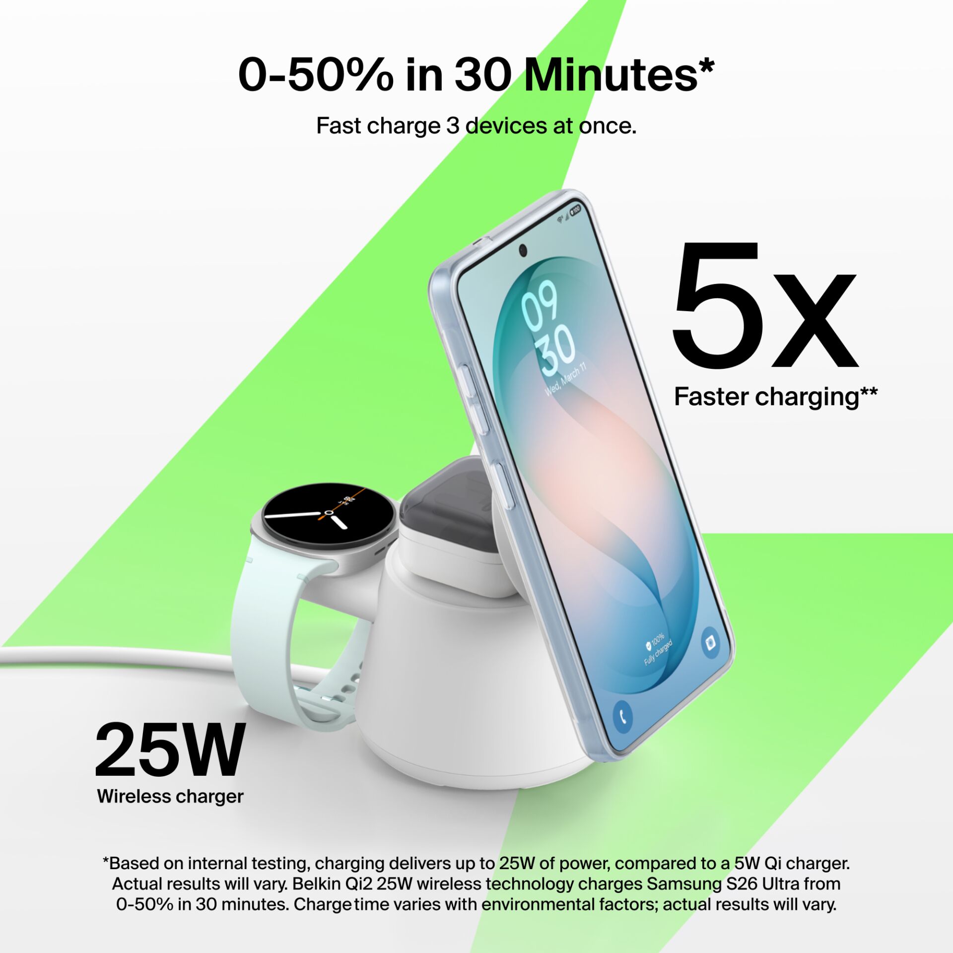 handy-ladegerät, kabelloses-ladegerät, 5W, smartwatch, mehrfach-ladestation