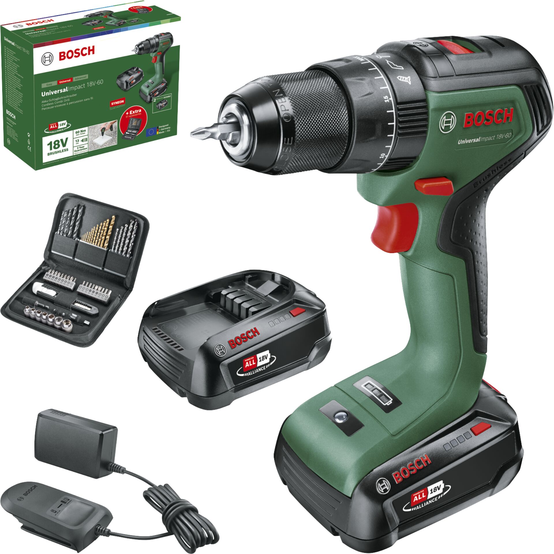Bosch UniversalImpact 18V-60  Akku-Schlagbohrmaschine