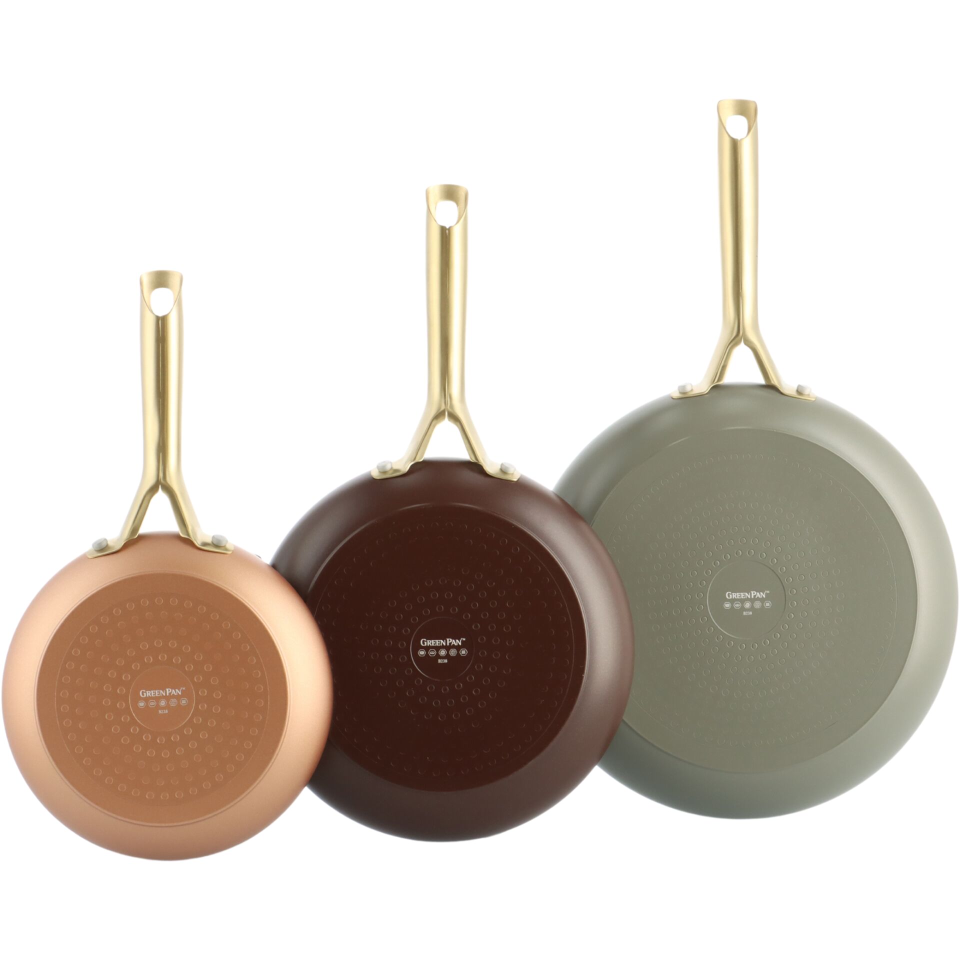 GreenPan Shades Bratfpannenset  3-tlg., 20+24+28cm Terra