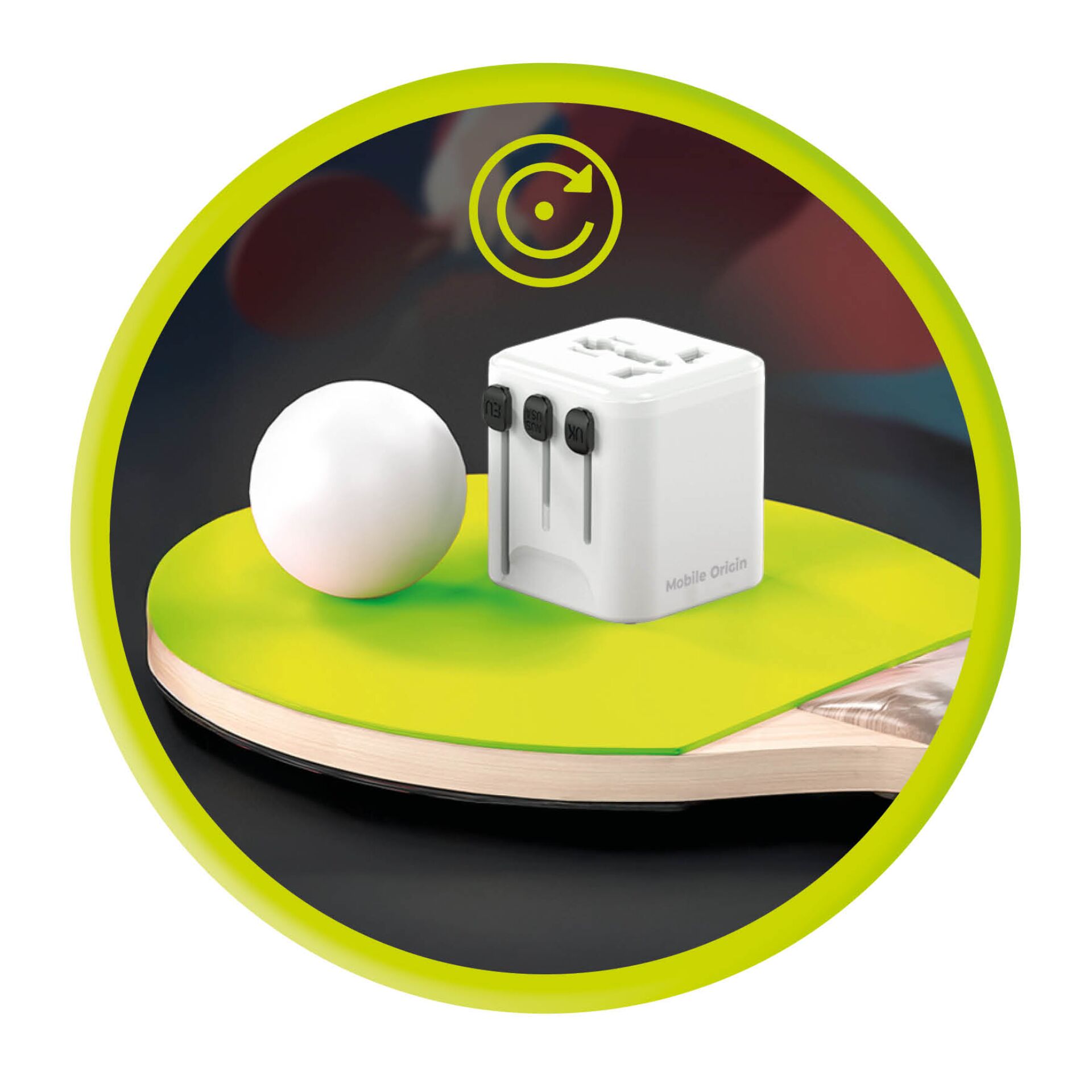 Tischtennis-Set, Lautes Spielzeug, Ping Pong, Schlägerhalter, Stofftablett
