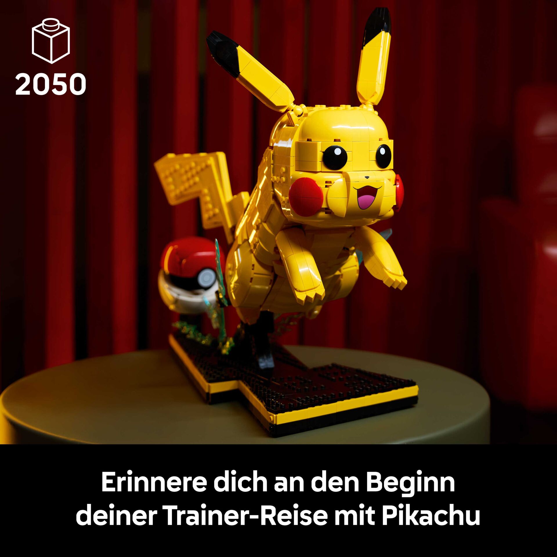 Lego Pikachu, Pokémon Figur, Gelbfigur, Plattenbaukunst, Bruchteil LEGO