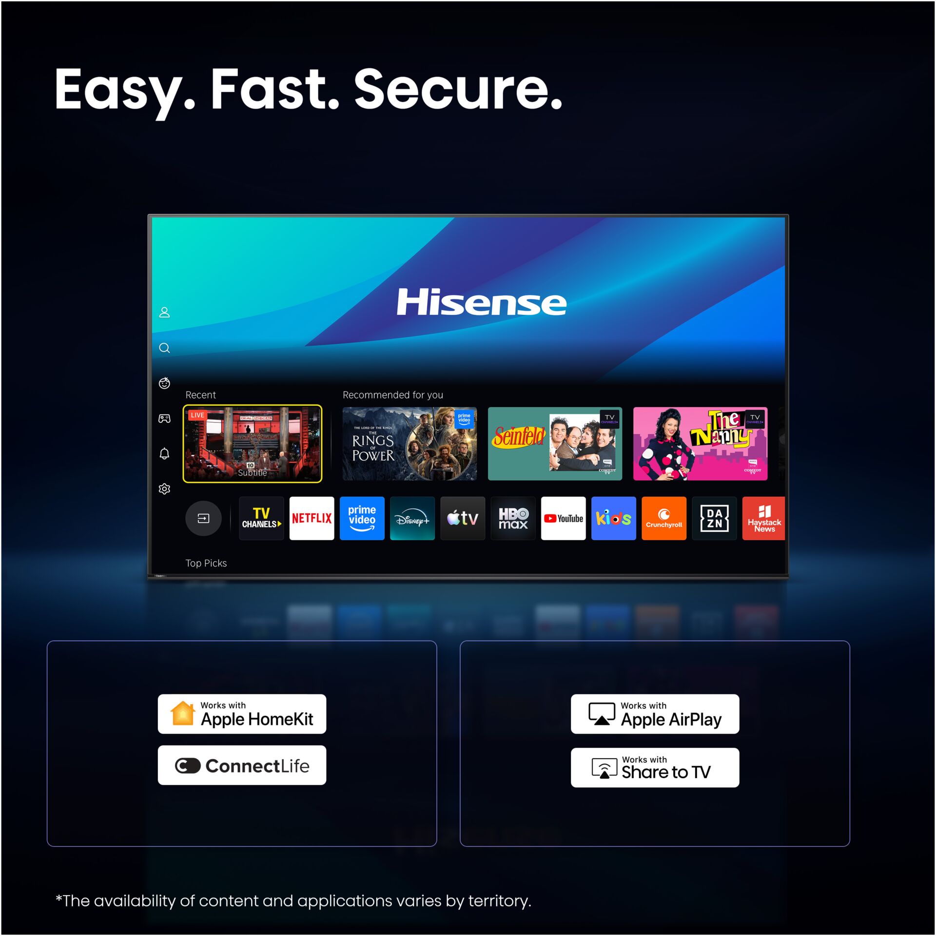 TV, Smart TV, LED, Seamless bezel, HDMI