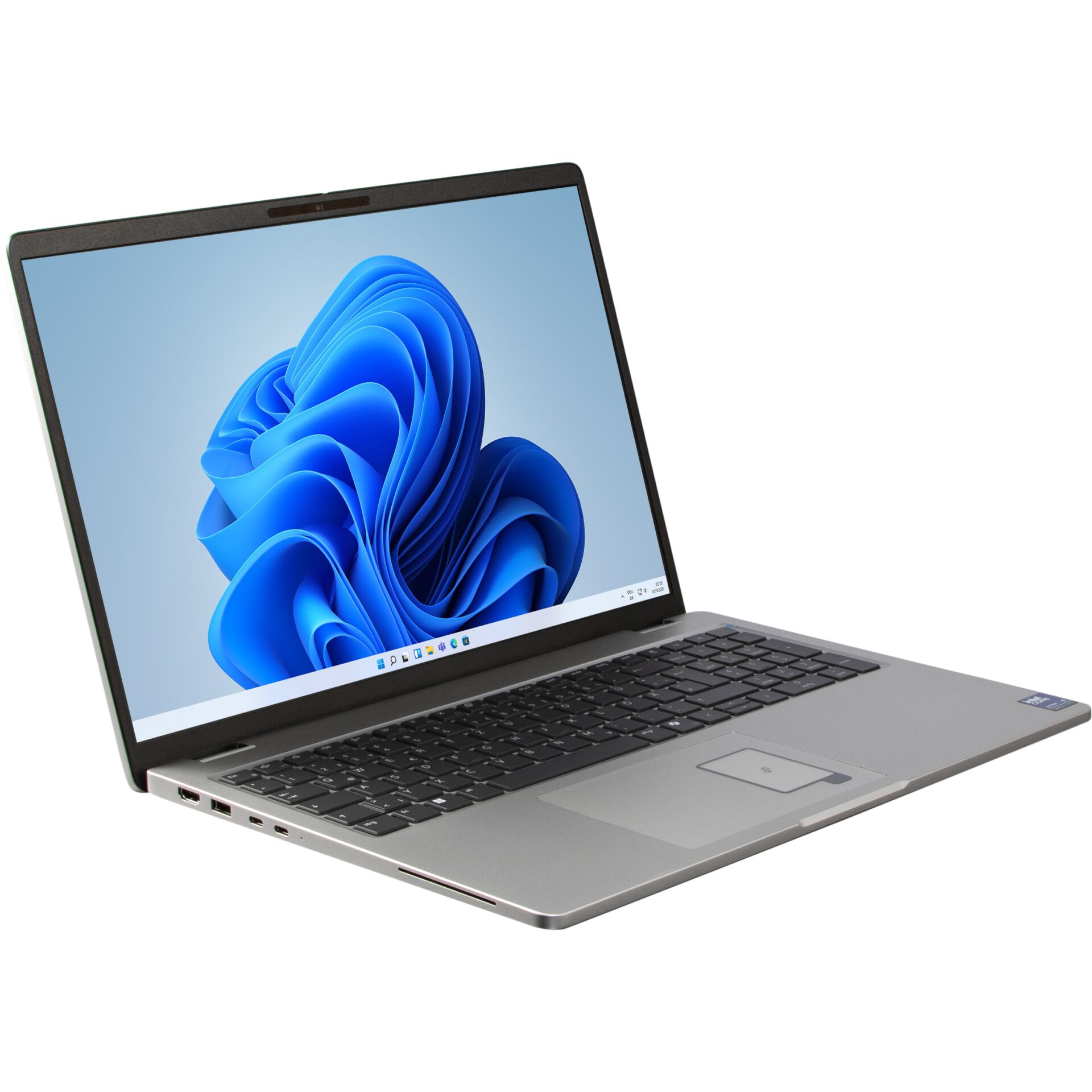 Laptop, Silberfarben, Windows 11, Schwarze Tastatur, Touchpad