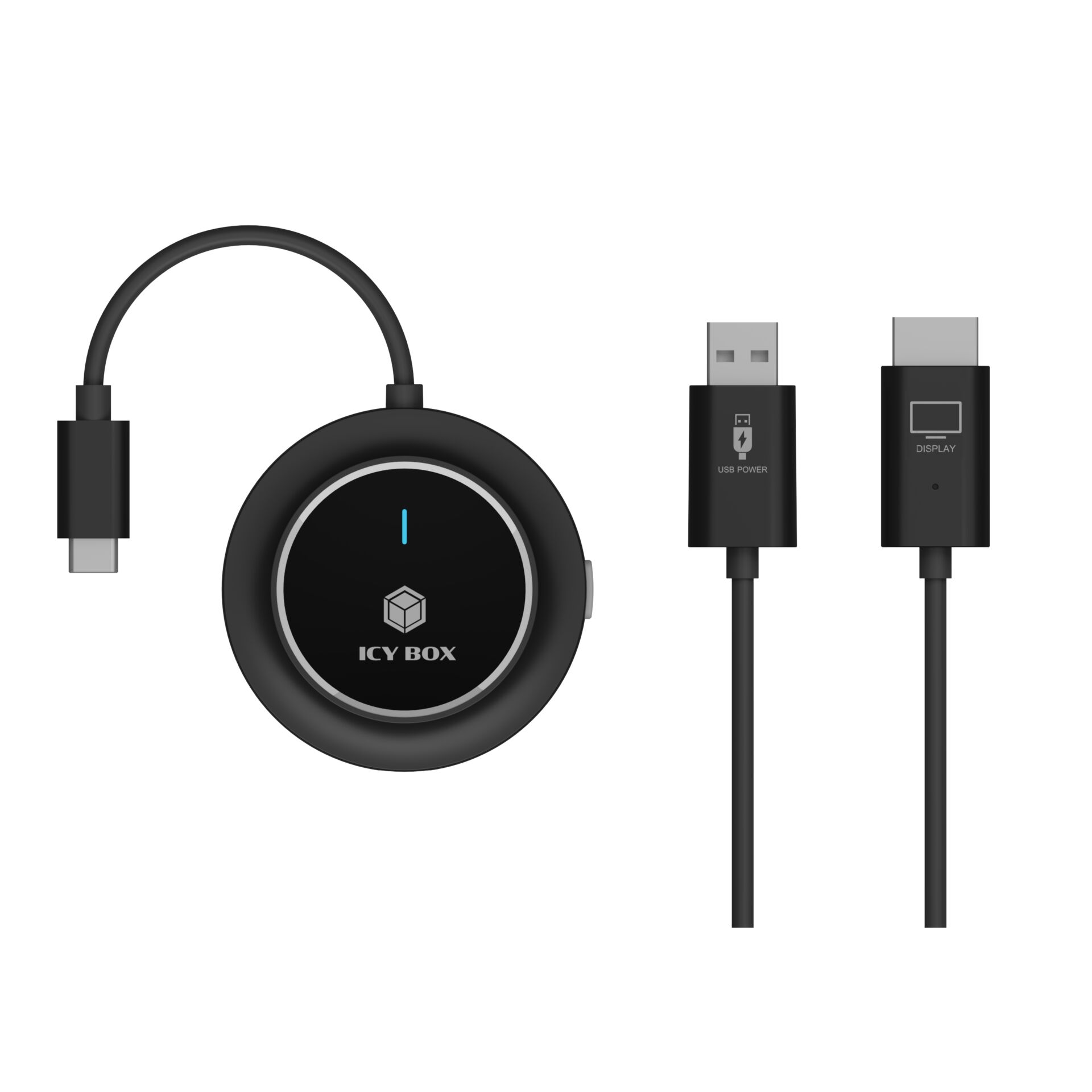 Rundkodelaufwerk, USB-C Adapter, Ladegerät, Kabel, Display-Verbindung