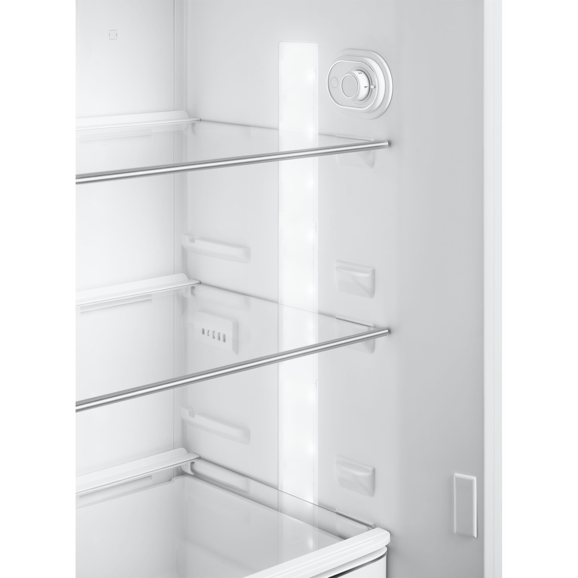 kühlschrank, innenraum, regale, schublade, gleiter