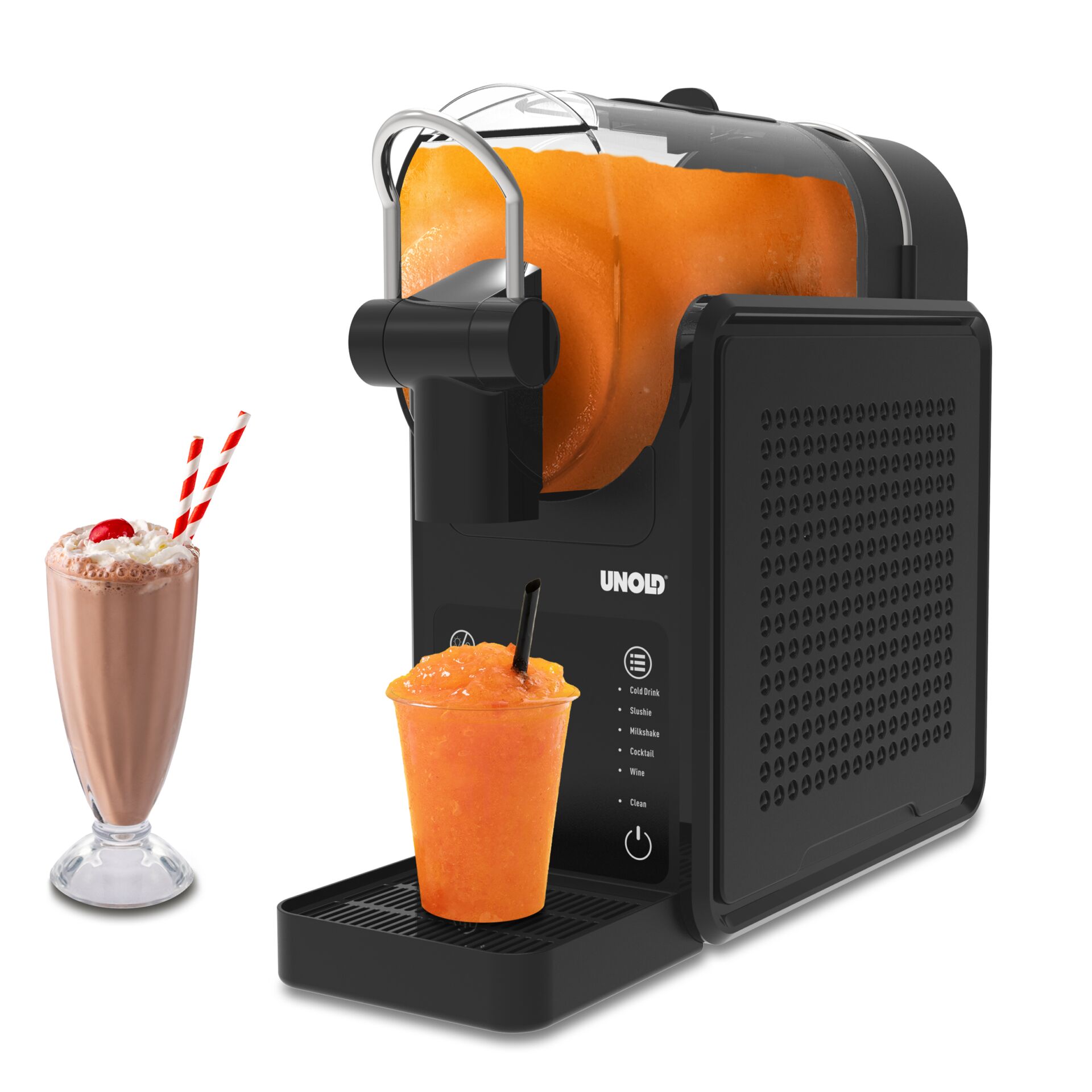 Kaffeeautomat, Kaffeemaschine, Slushie-Maschine, Orangene Slush, Einspiral-Dispenser