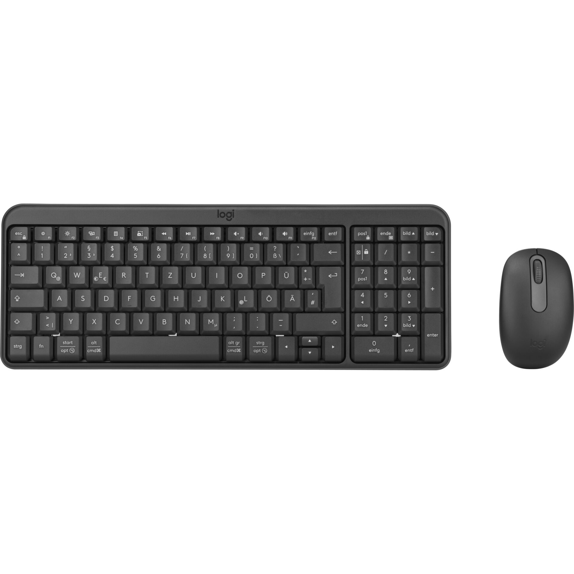 Logitech MK250 Cordless Desktop  Grafit Tastatur Set kabellos DE