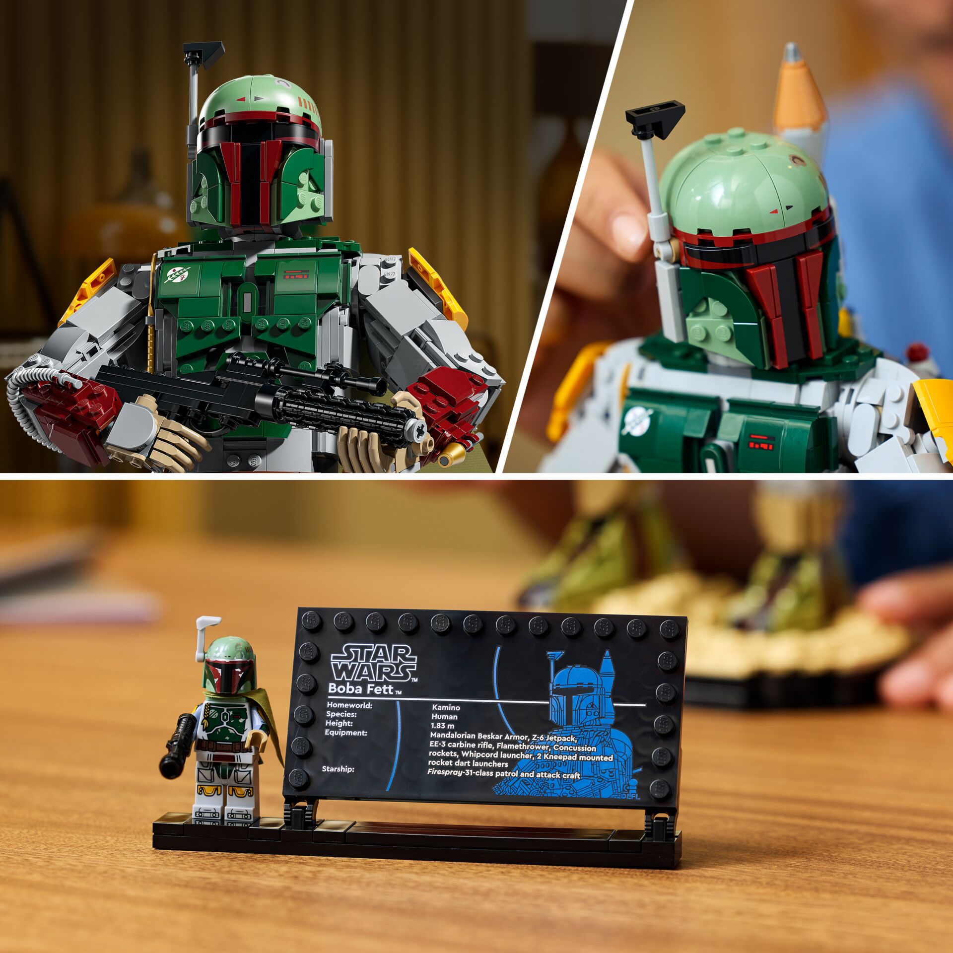 lego, star wars, boba fett, minifigur, rüstungs