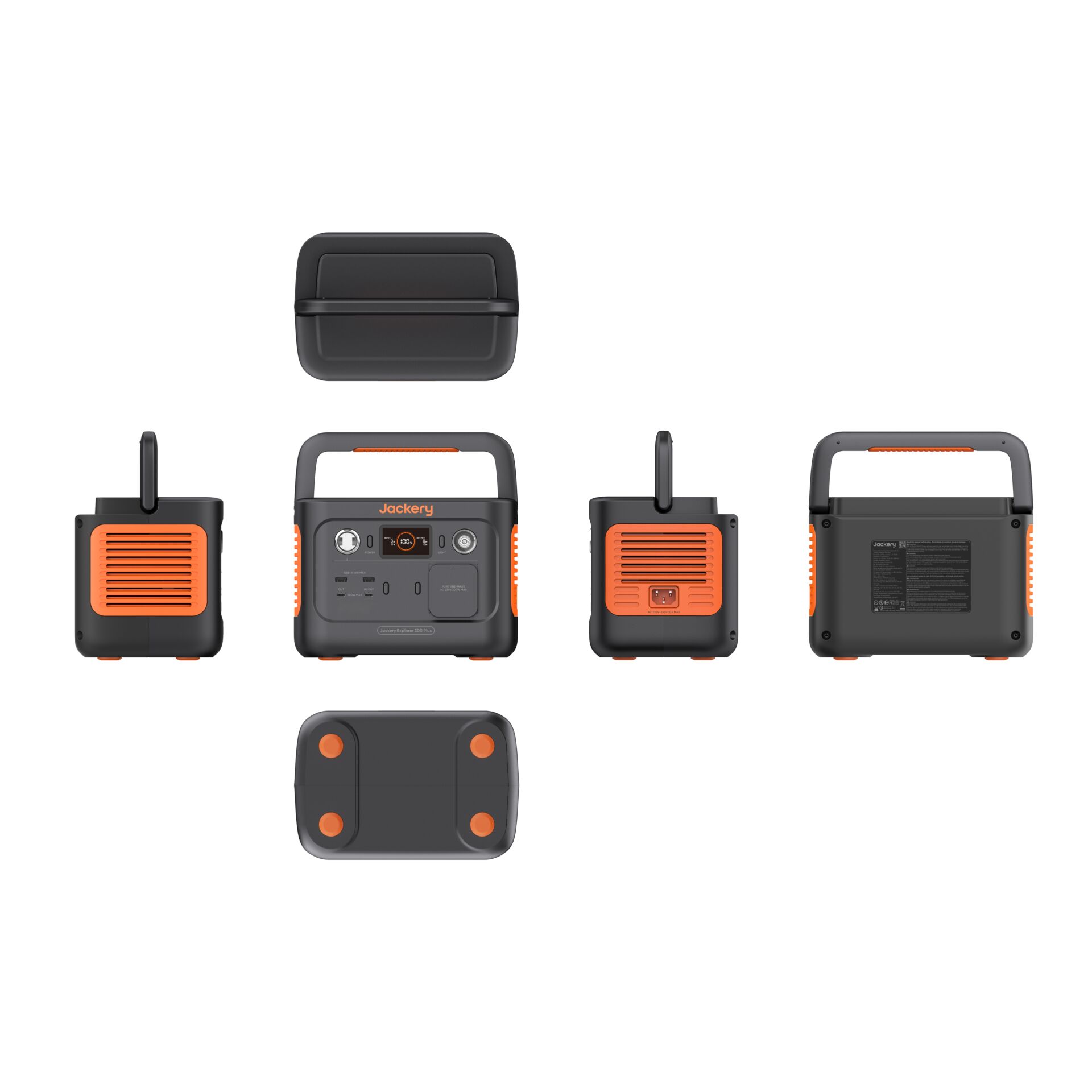 Akkupowerstation, Stromgenerator, Notfalllicht, Orange Griffe, Tragetasche