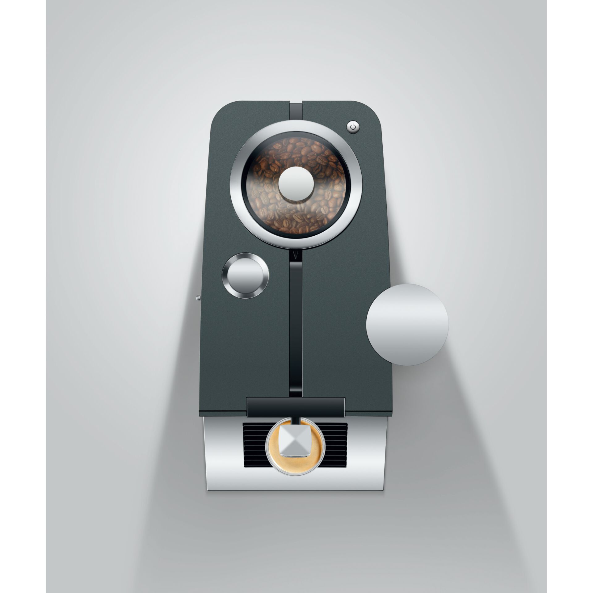 Kaffeemaschine, Kaffeeautomat, Kaffeevollautomat, Deckelzahnrad, Kaffeevollautomat grau
