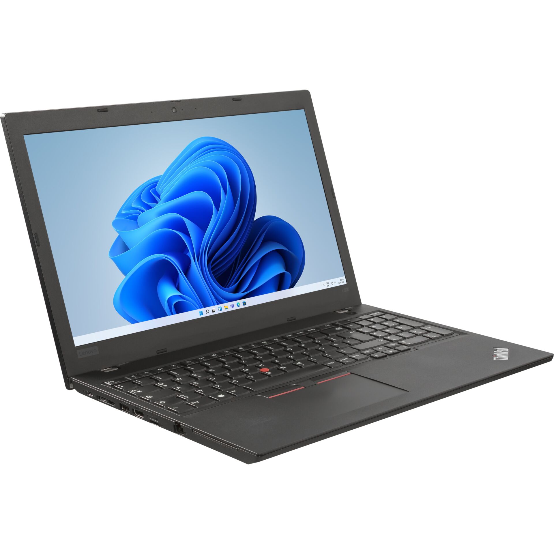 laptop, thinkpad, schwarz, tastatur, blaues bildschirm