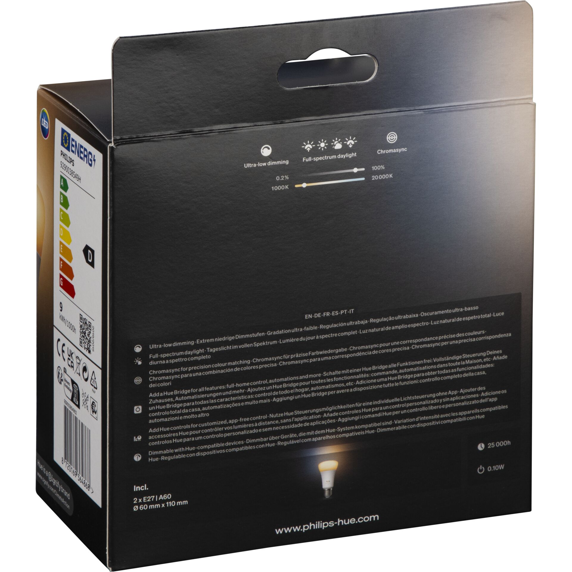 LED, Lampe, E27, Dimmer, Verpackt