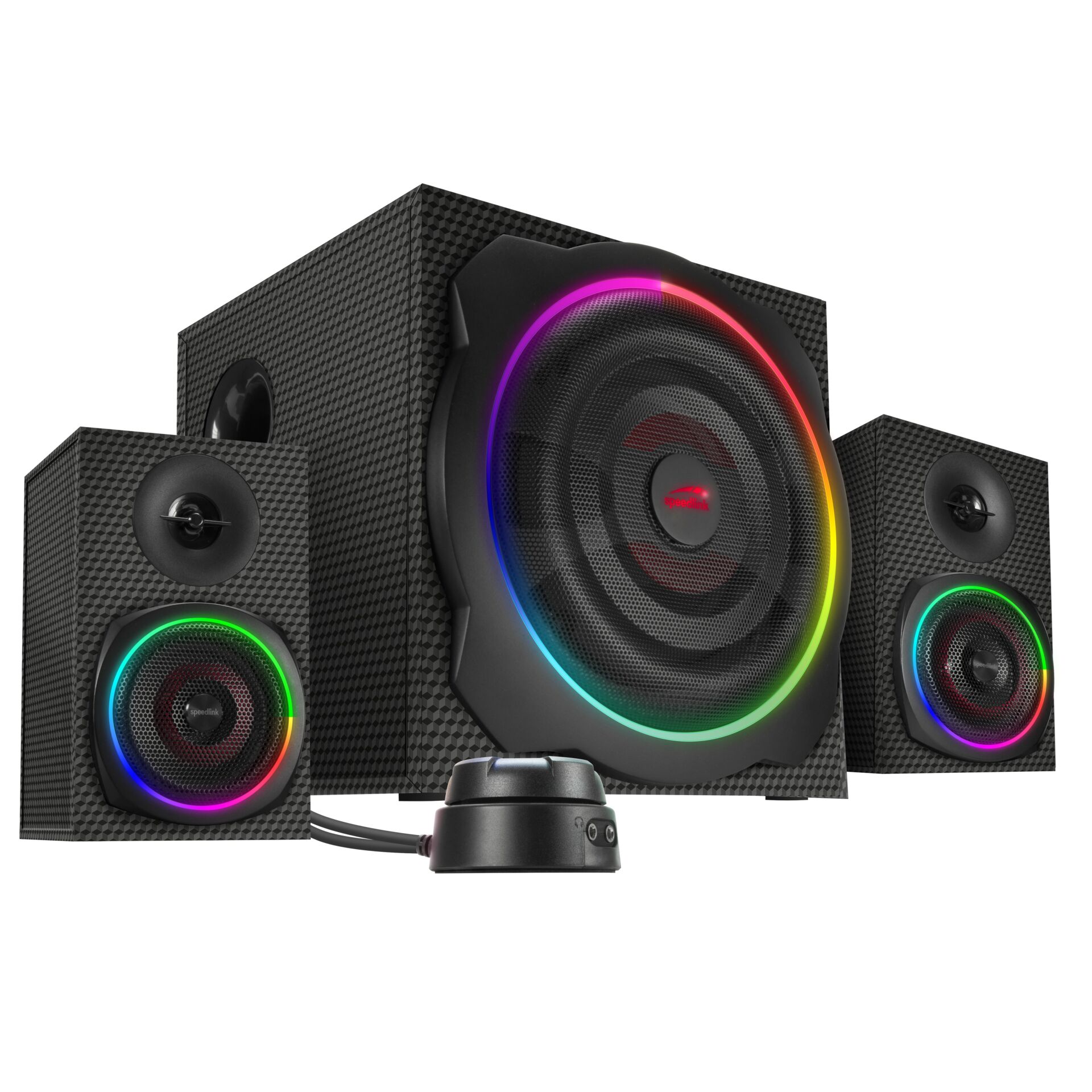 Speedlink GRAVITY CARBON RGB 2.1  Subwoofer System, black