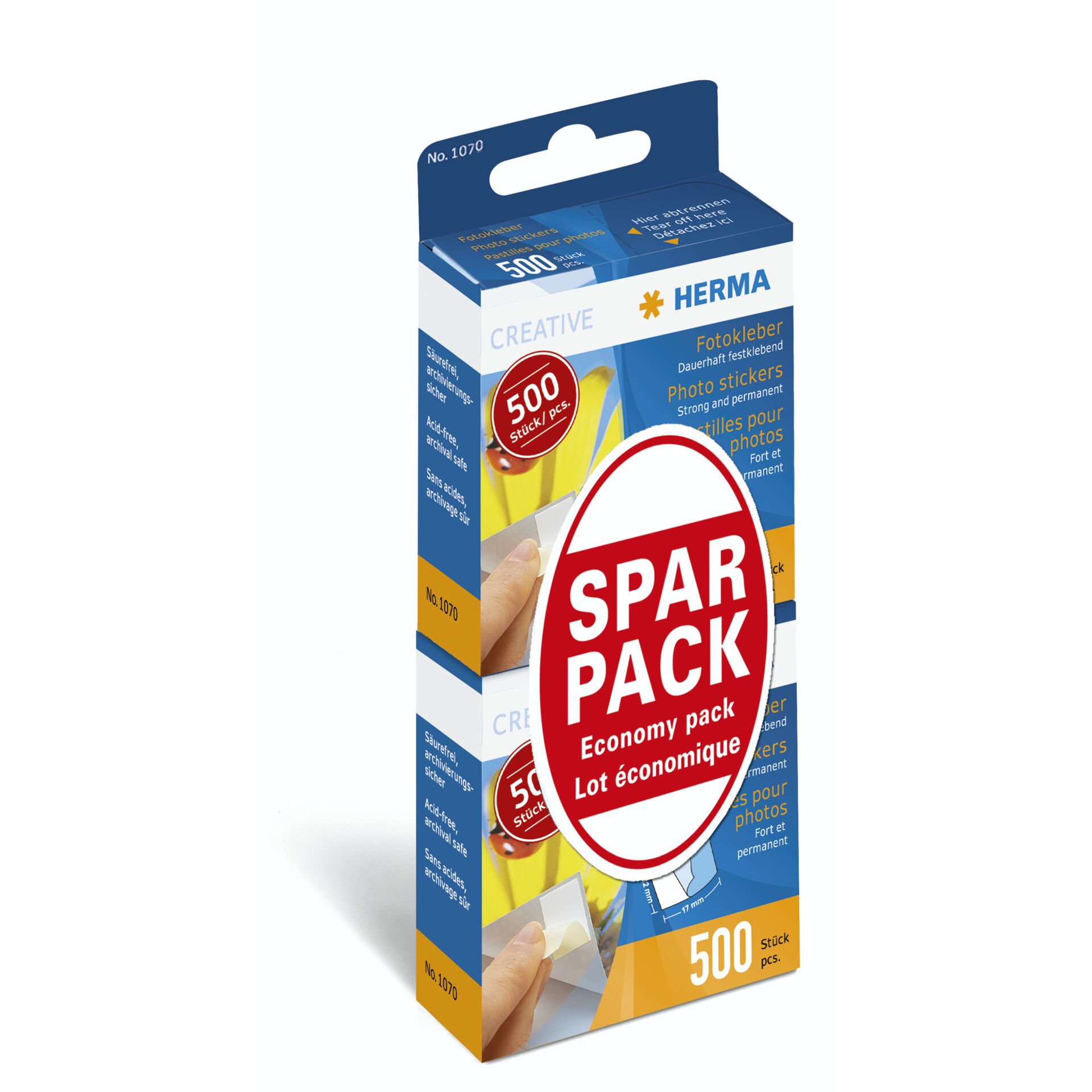 Herma Fotokleber Doppelpack  2x500 Stück Sparpack        1075