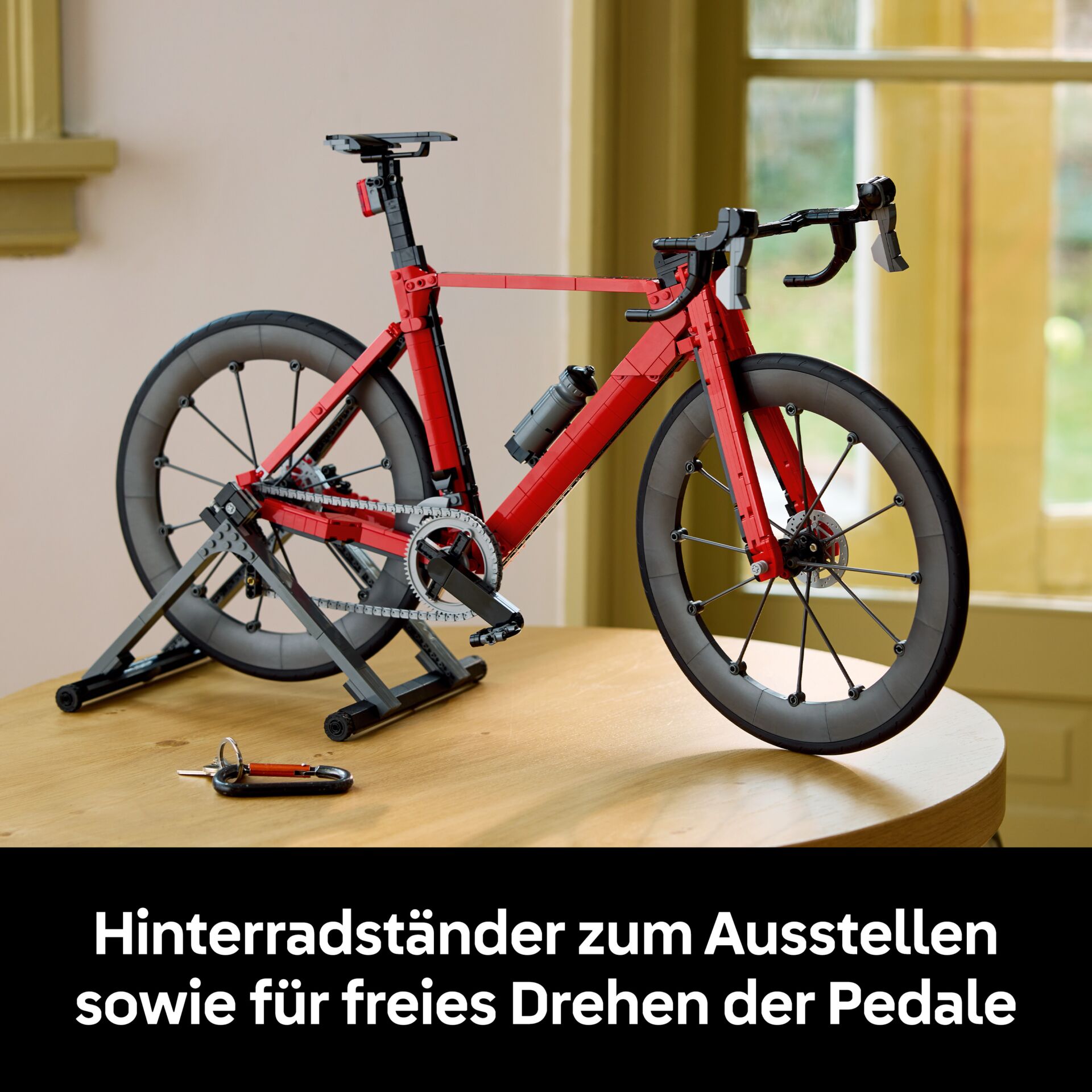 Fahrrad, Rot, Rennrad, Am Fahrradständer, Pedale Drehung