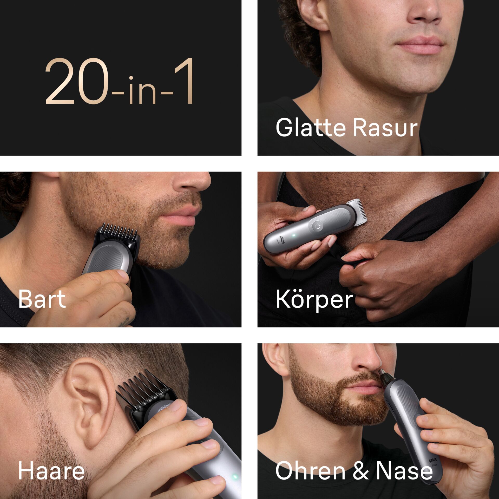 Trimmer, Bart, Körper, Haare, Ohren & Nase