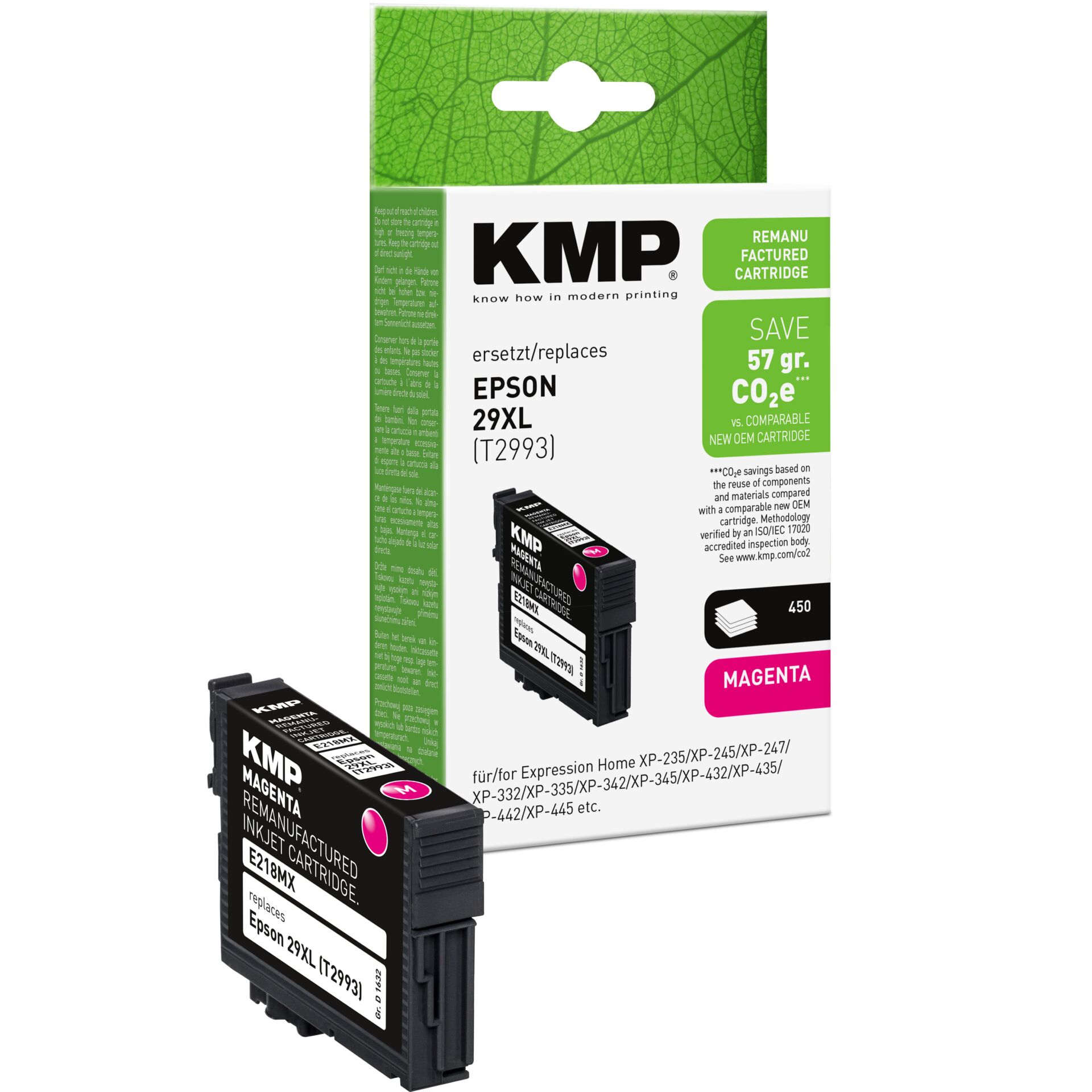Adapter, Elektronik, Computer-Ausrüstung, Computerausrüstung, QR-Code, Tintenpatrone, Magenta, Epson Kompatibel, KMP Ersatz, Tintenpatrone