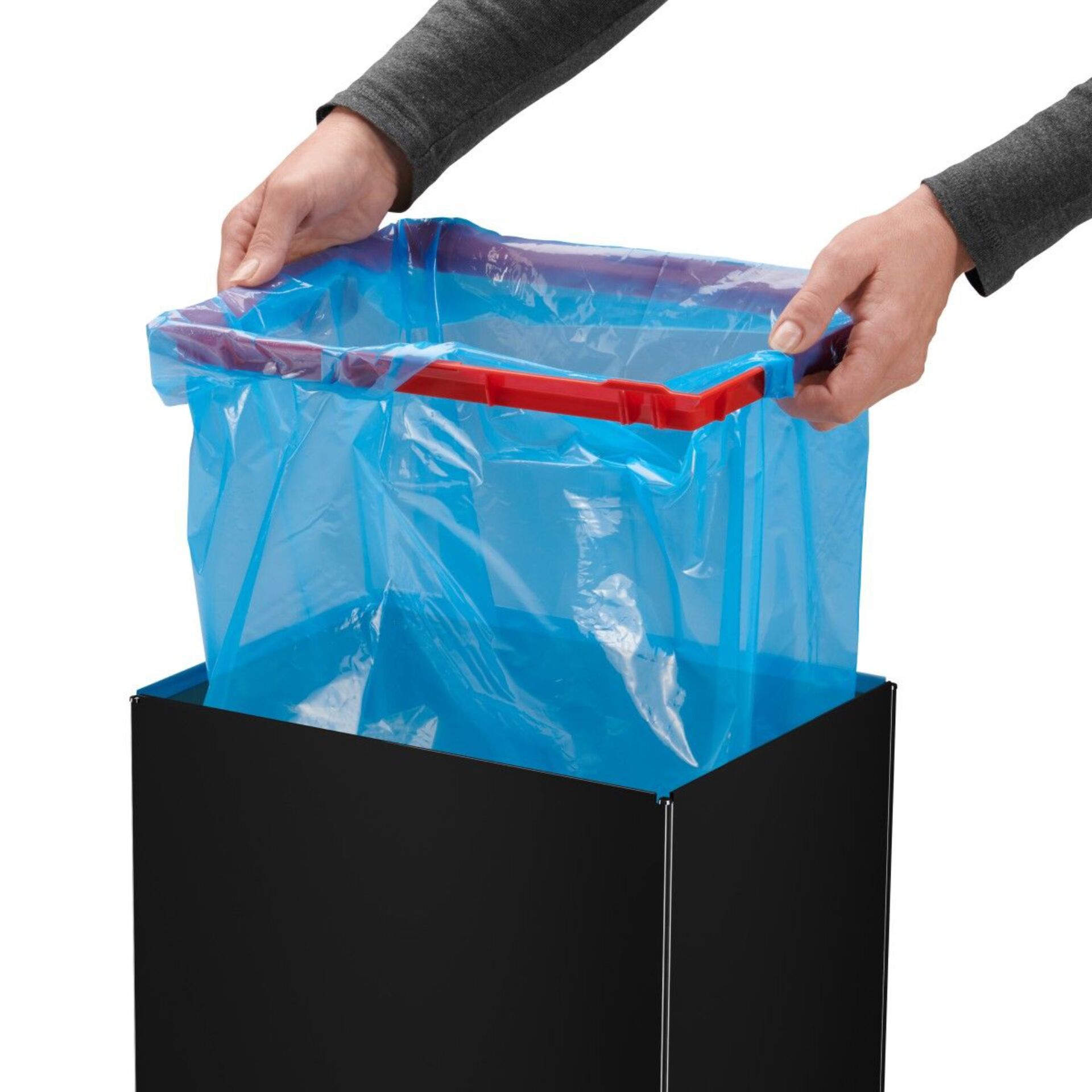 Abfallbeutel, Mülleimerbeutel, Beutel aus Plastik, Beutelverschluss, Mülleimer