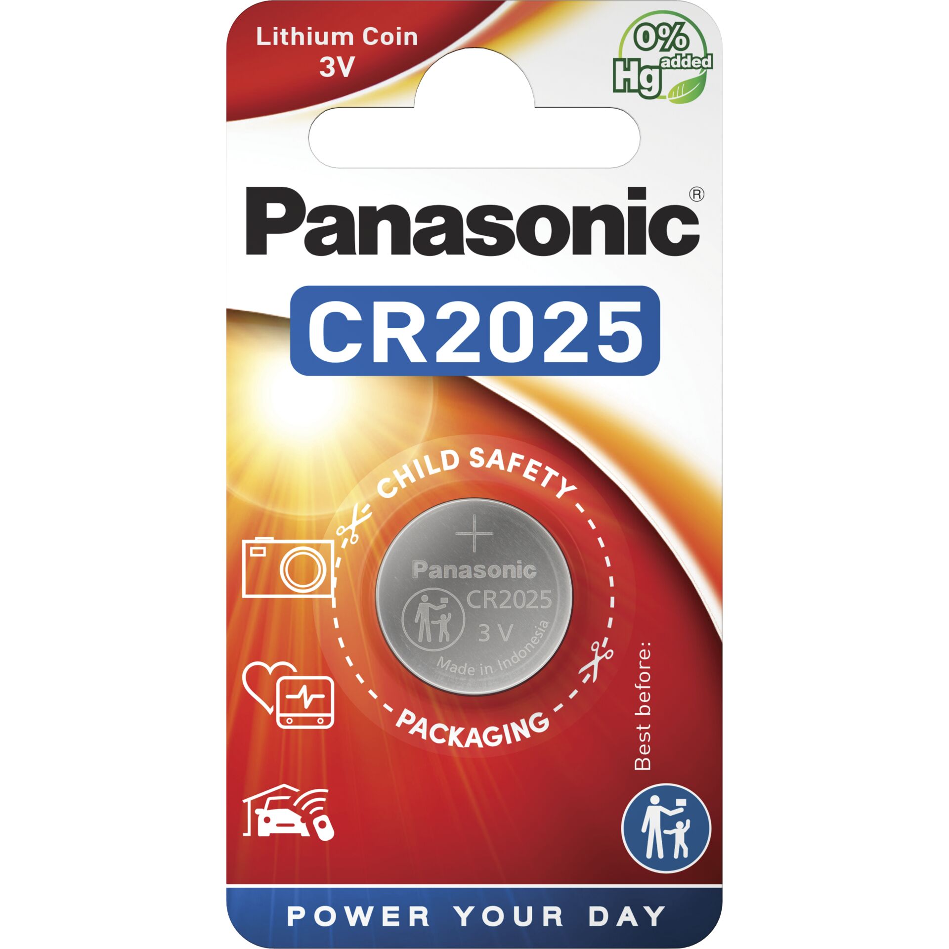 1 Panasonic CR 2025  Lithium Power