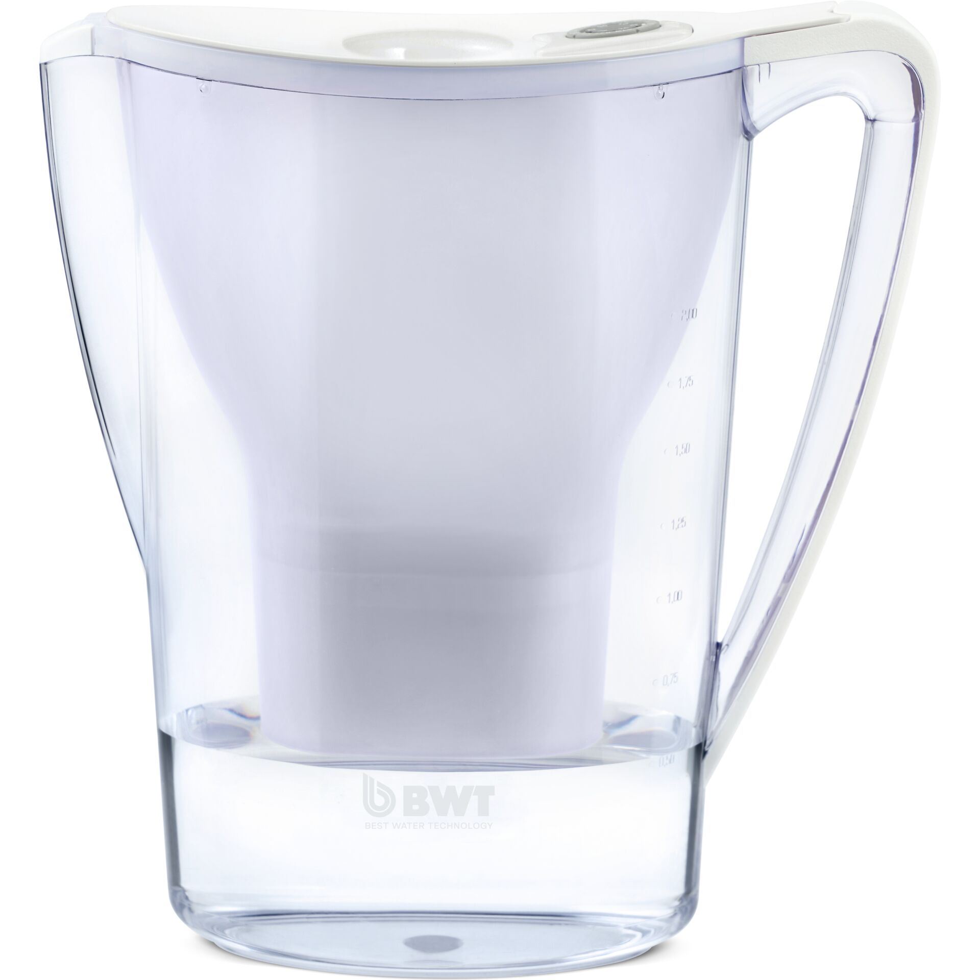 Wasserfilter, Wasserkanne, Glaskanne, Messskala, BWT
