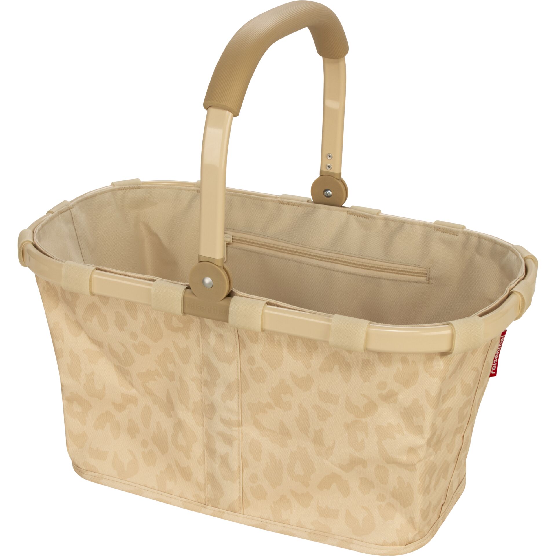 Tasche, Korb, Tragetasche, Leopardenmuster, Beige