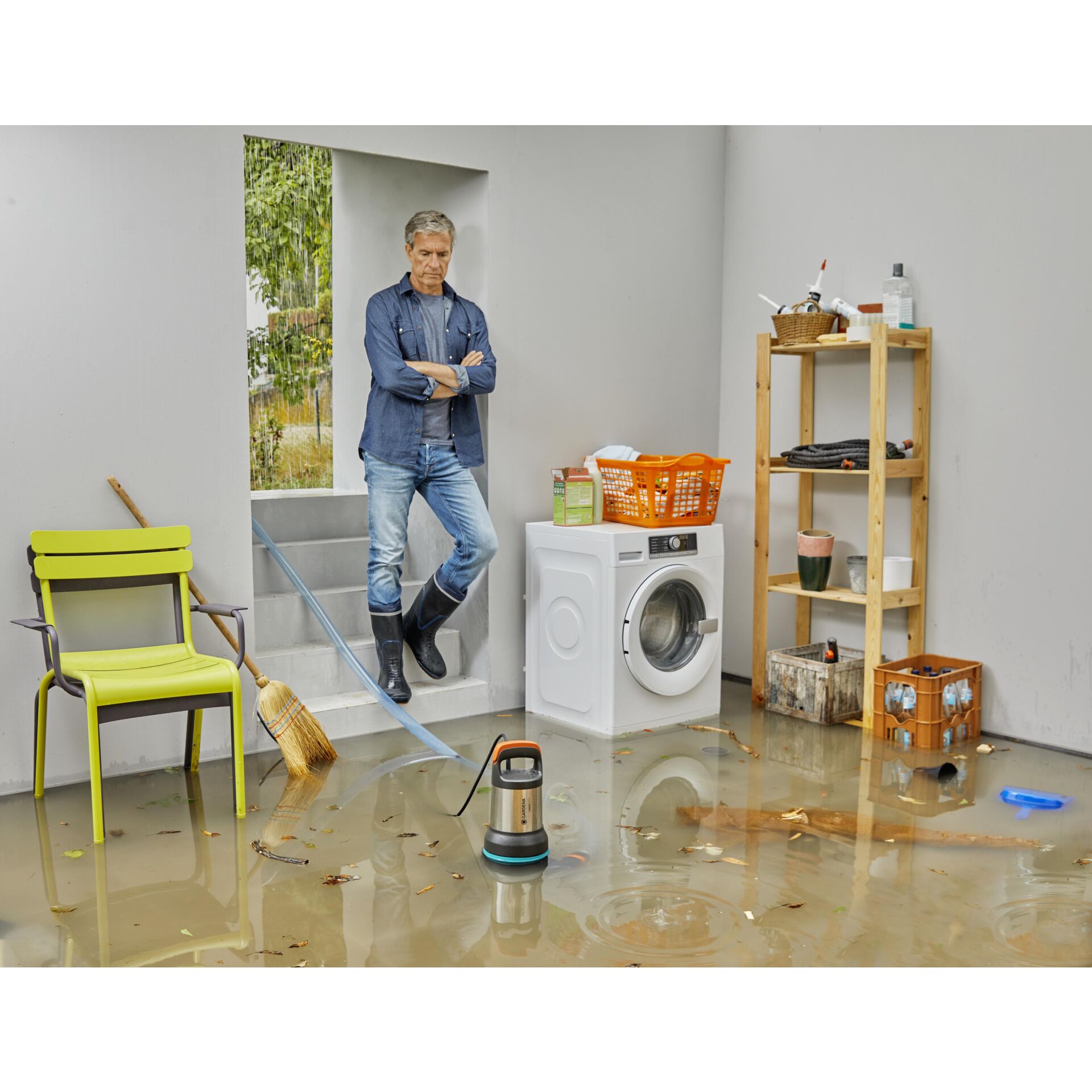 Gerät, Elektrisches Gerät, Waschmaschine, Fußboden