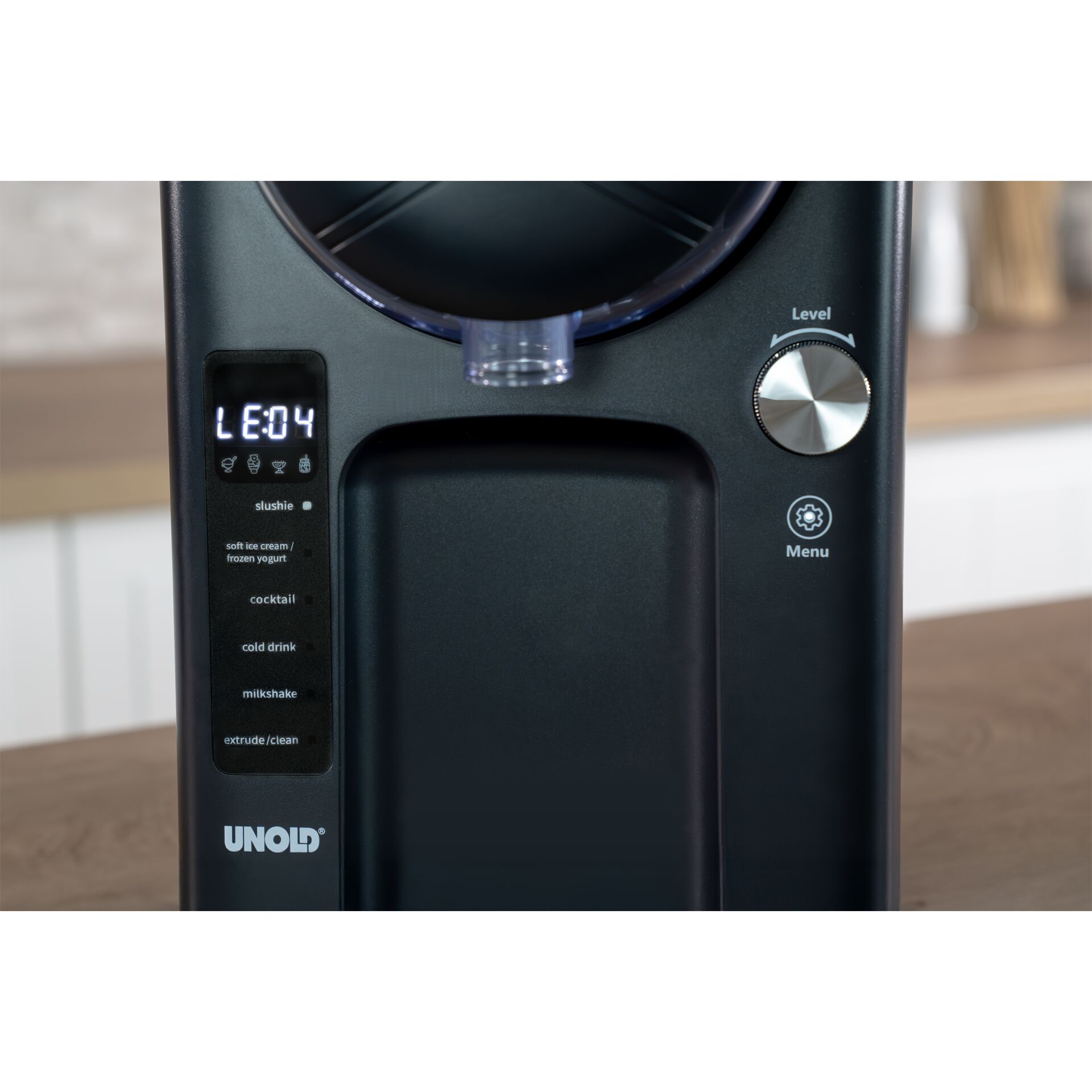 Kaffeemaschine, Einzelnes Bedienelement, Anzeige 4Ziffern, Level-Regler, UNOLD